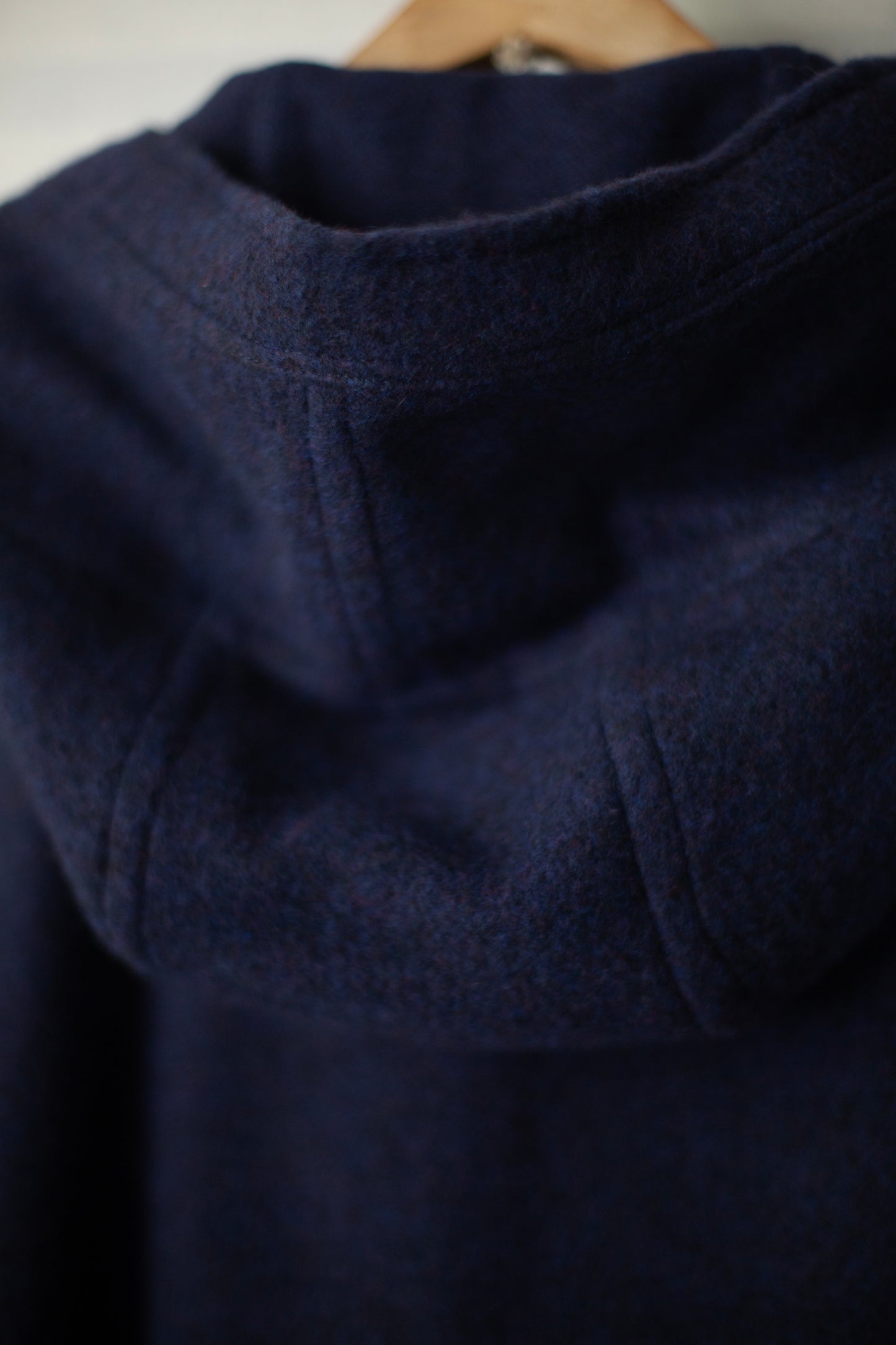 CAPE#5 - BRUSHED ALPACA WOOL MIDNIGHT