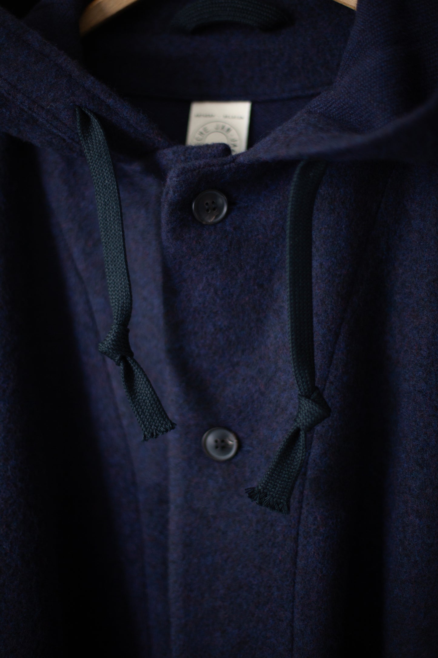 CAPE#5 - BRUSHED ALPACA WOOL MIDNIGHT