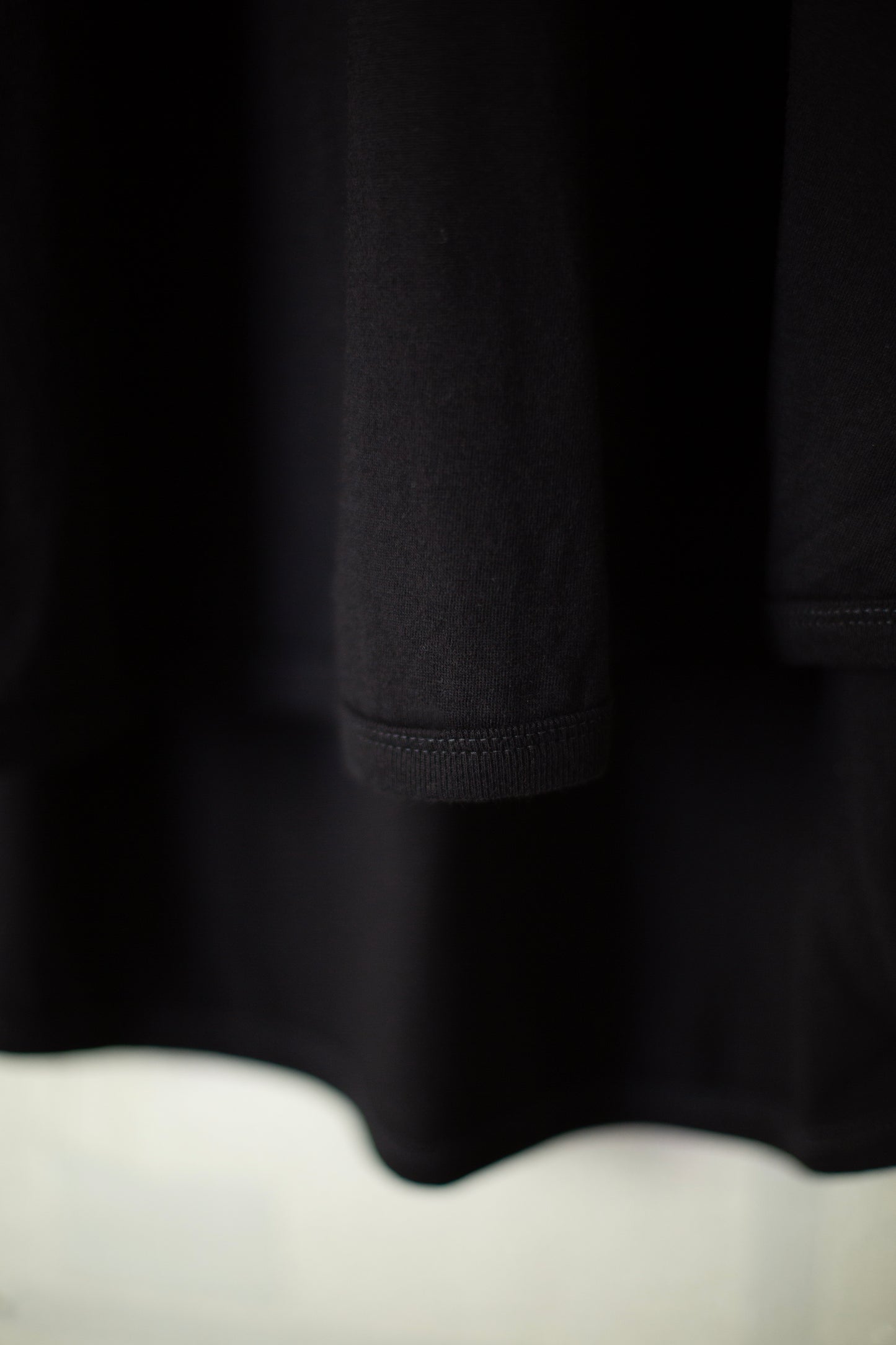TEE#89 - COTTON/CASHMERE JERSEY BLACK