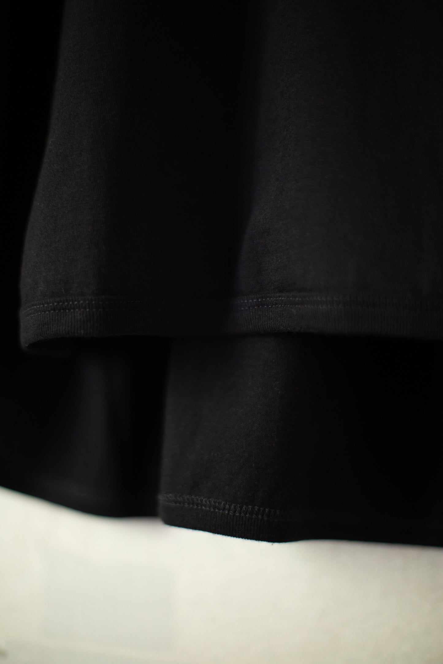 TEE#88 - COTTON/CASHMERE JERSEY BLACK