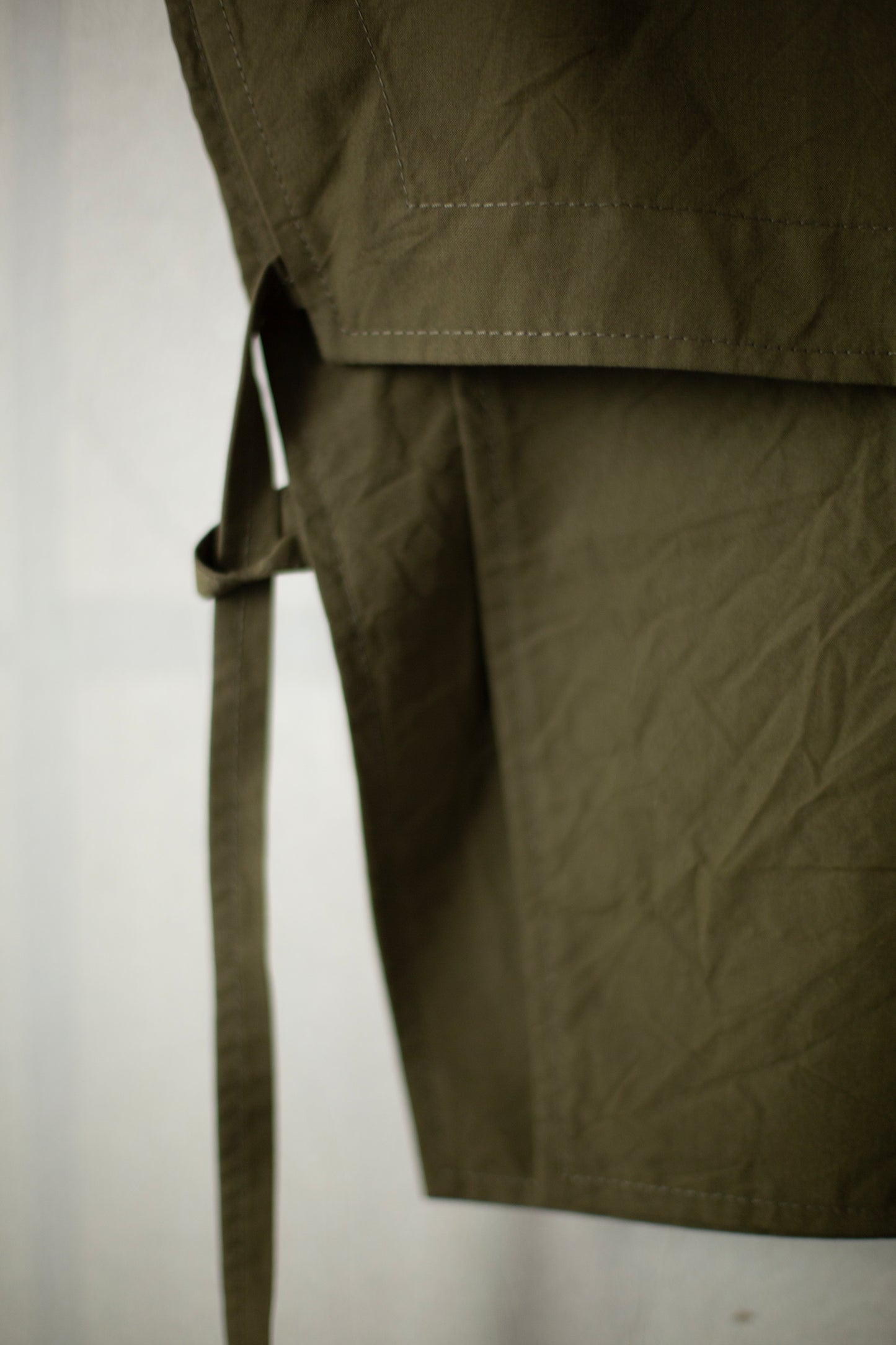 HOODPIECE#1 - COTTON SILK CANVAS ARMY GREEN
