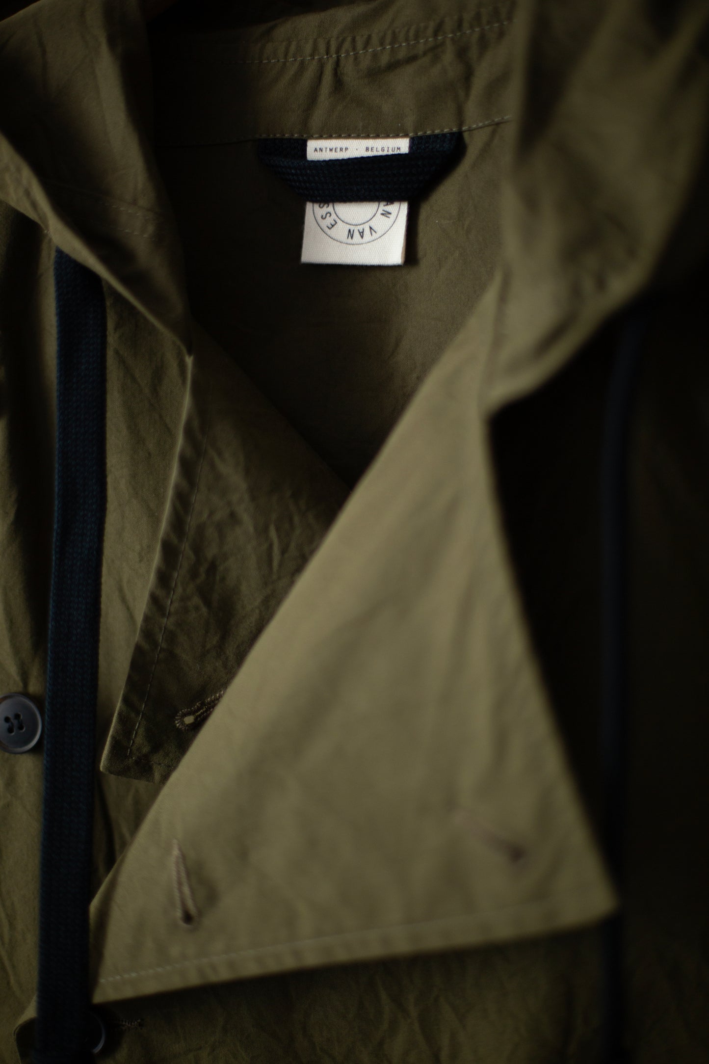 HOODPIECE#1 - COTTON SILK CANVAS ARMY GREEN