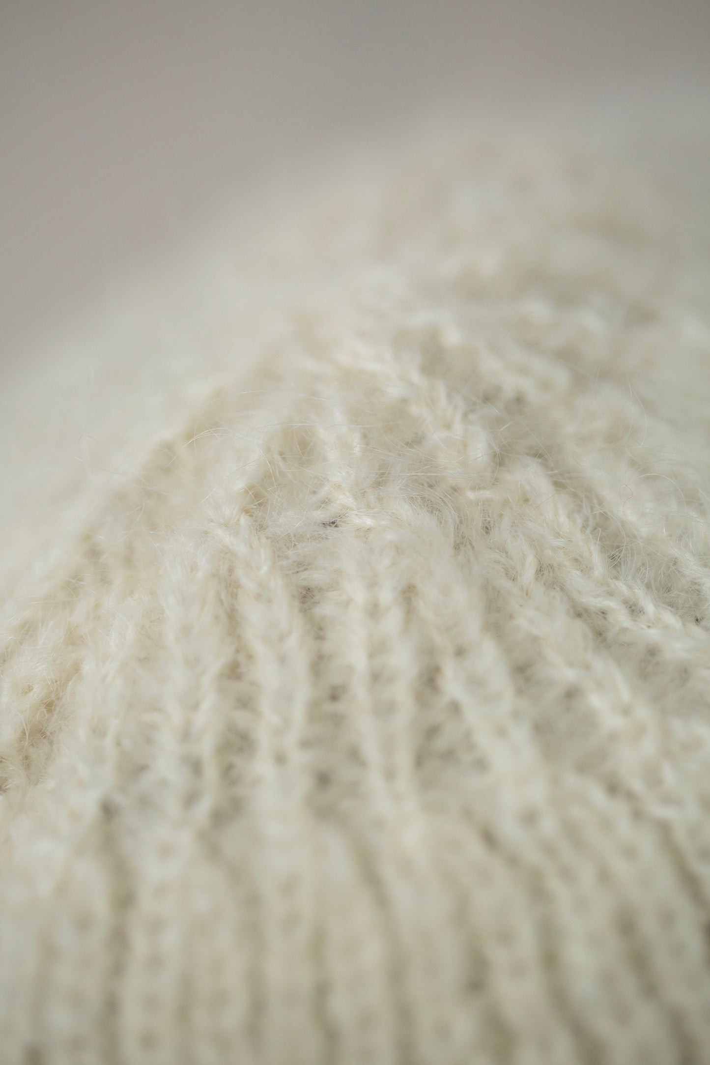 BEANIE#5 - GOAT MOHAIR NATURAL