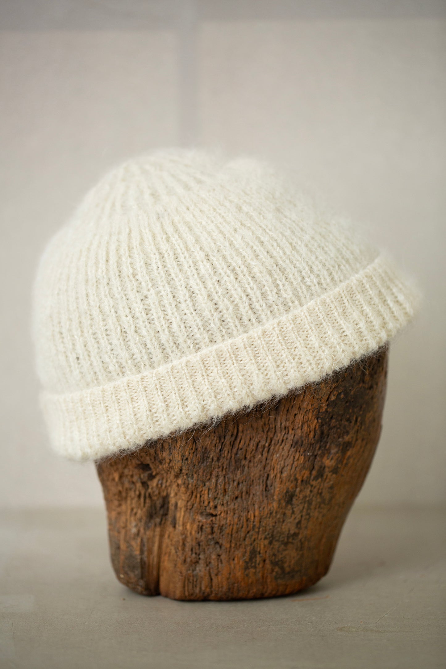 BEANIE#5 - GOAT MOHAIR NATURAL