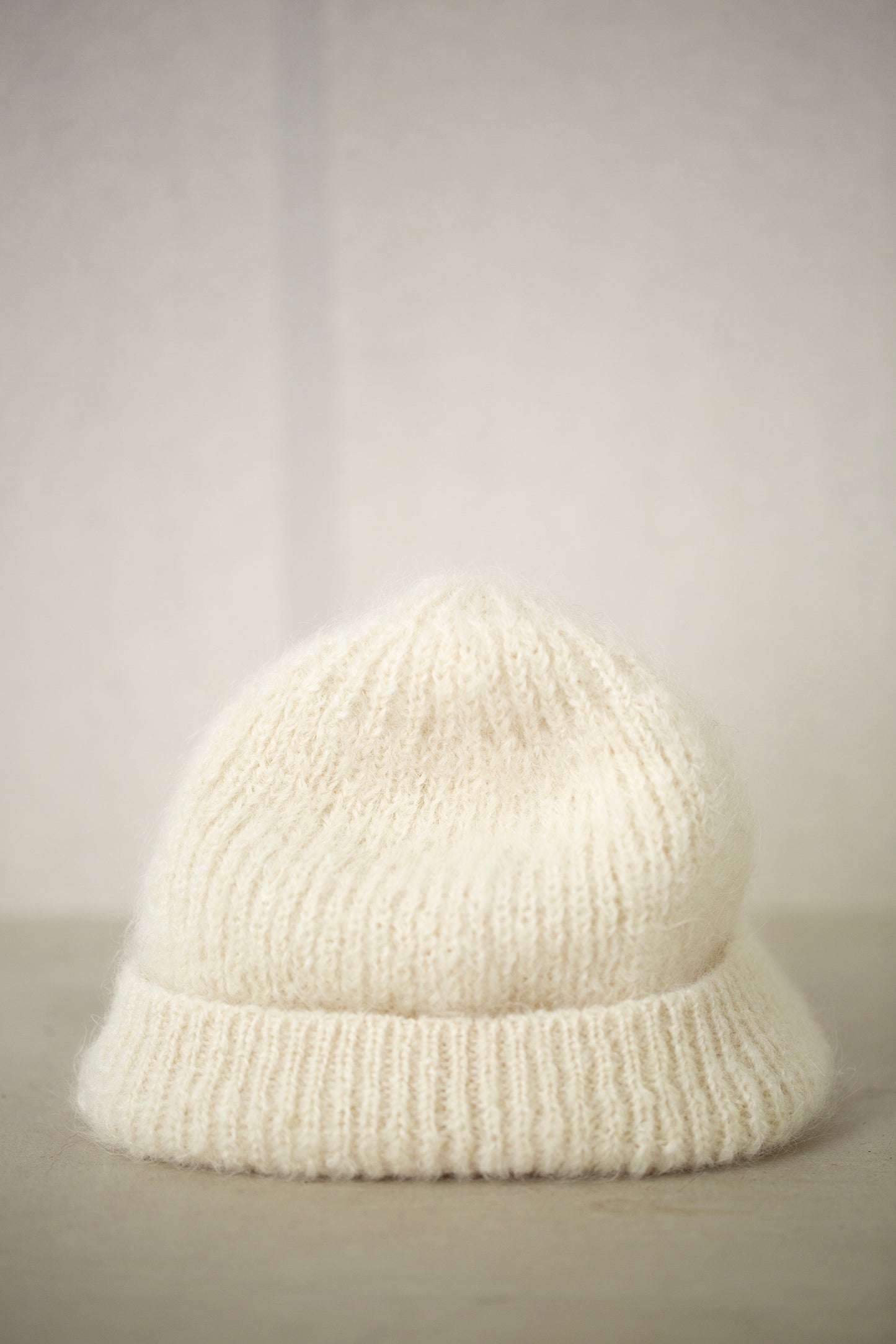 BEANIE#5 - GOAT MOHAIR NATURAL