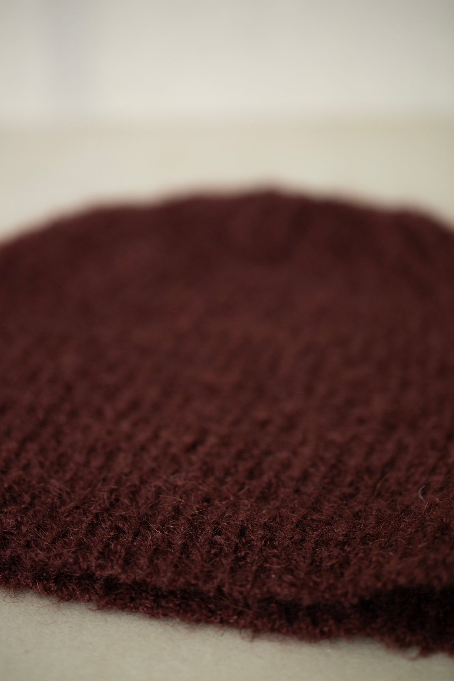BEANIE#5 - GOAT MOHAIR OXBLOOD