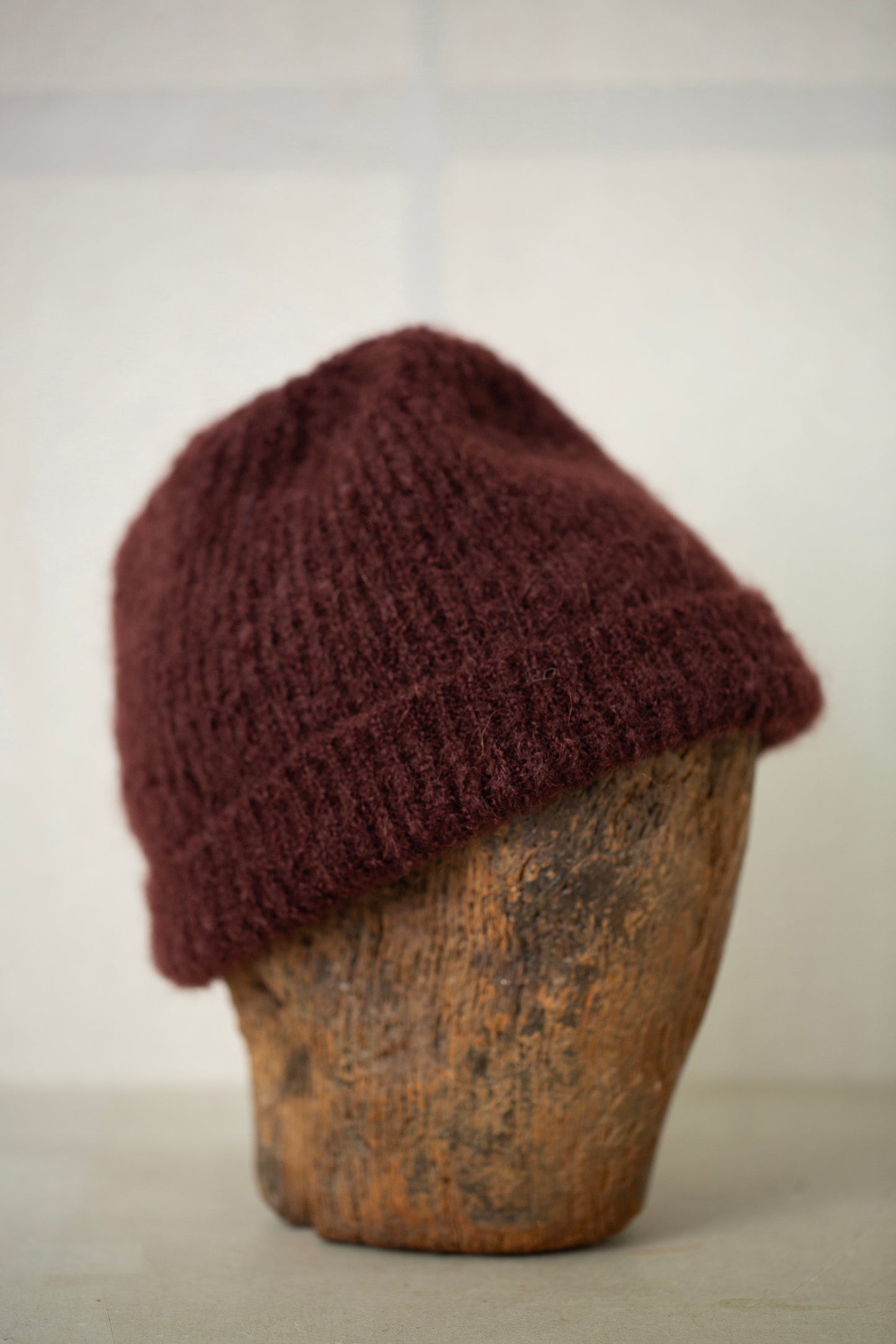 BEANIE#5 - GOAT MOHAIR OXBLOOD