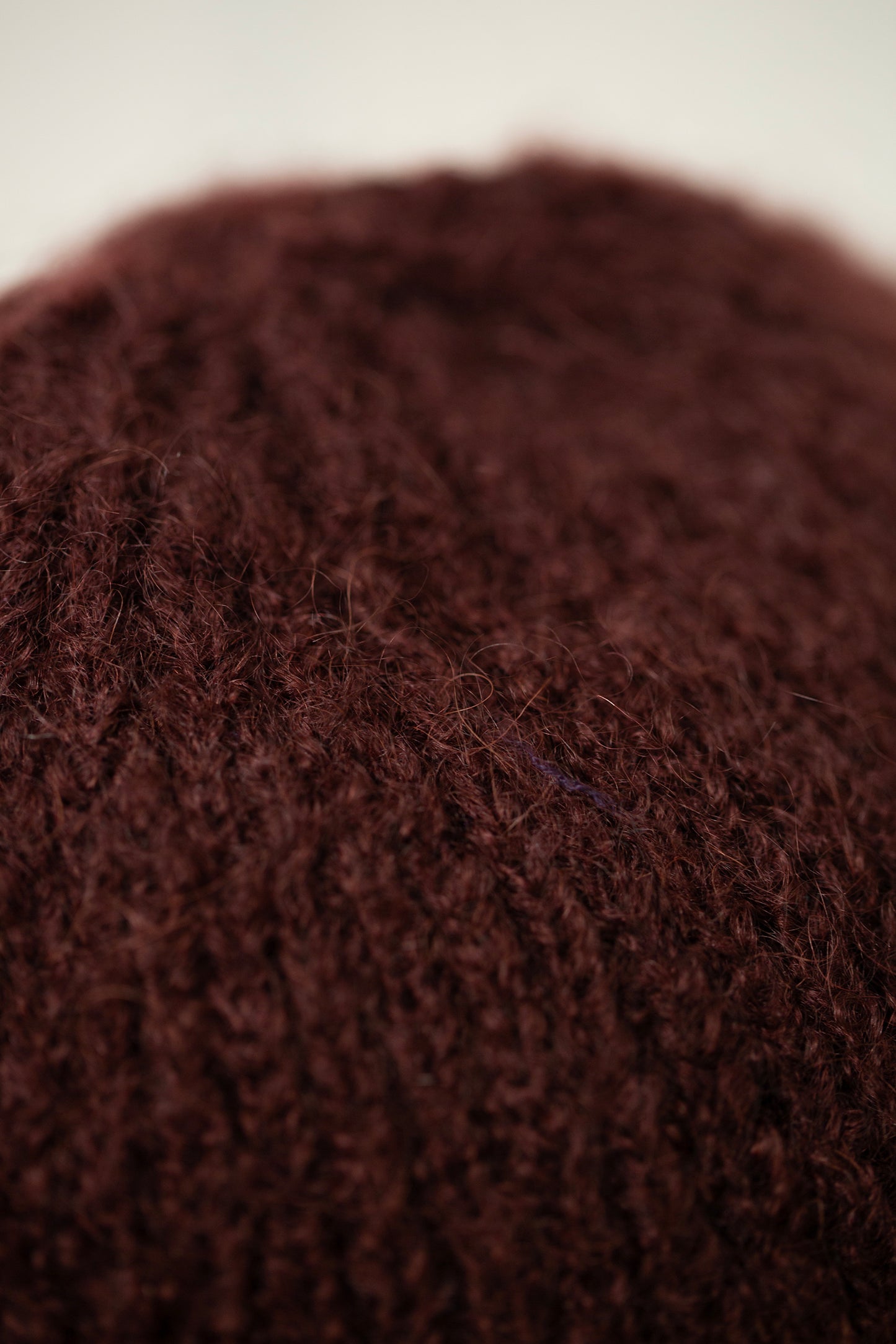BEANIE#5 - GOAT MOHAIR OXBLOOD