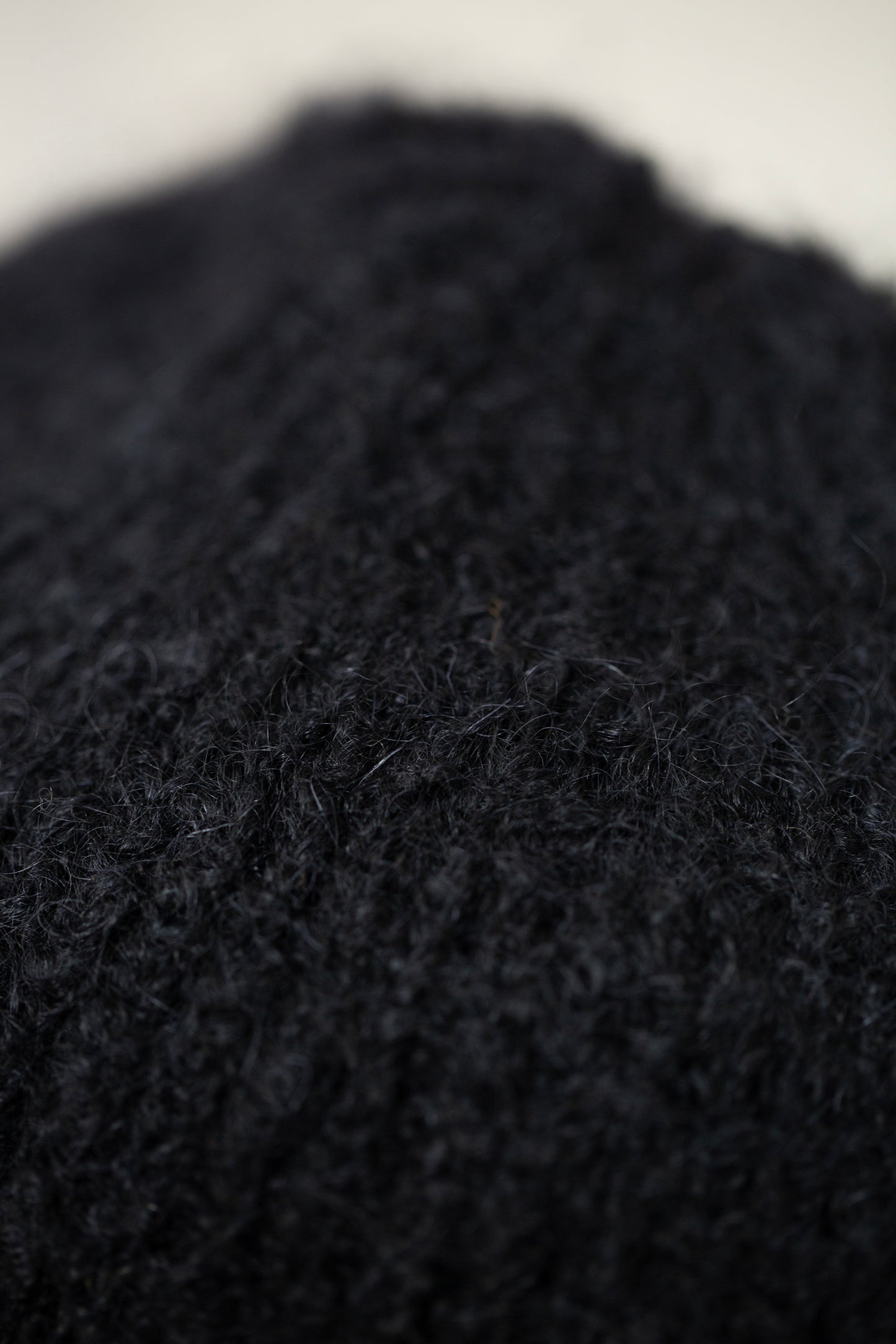 BEANIE#5 - GOAT MOHAIR BLACK