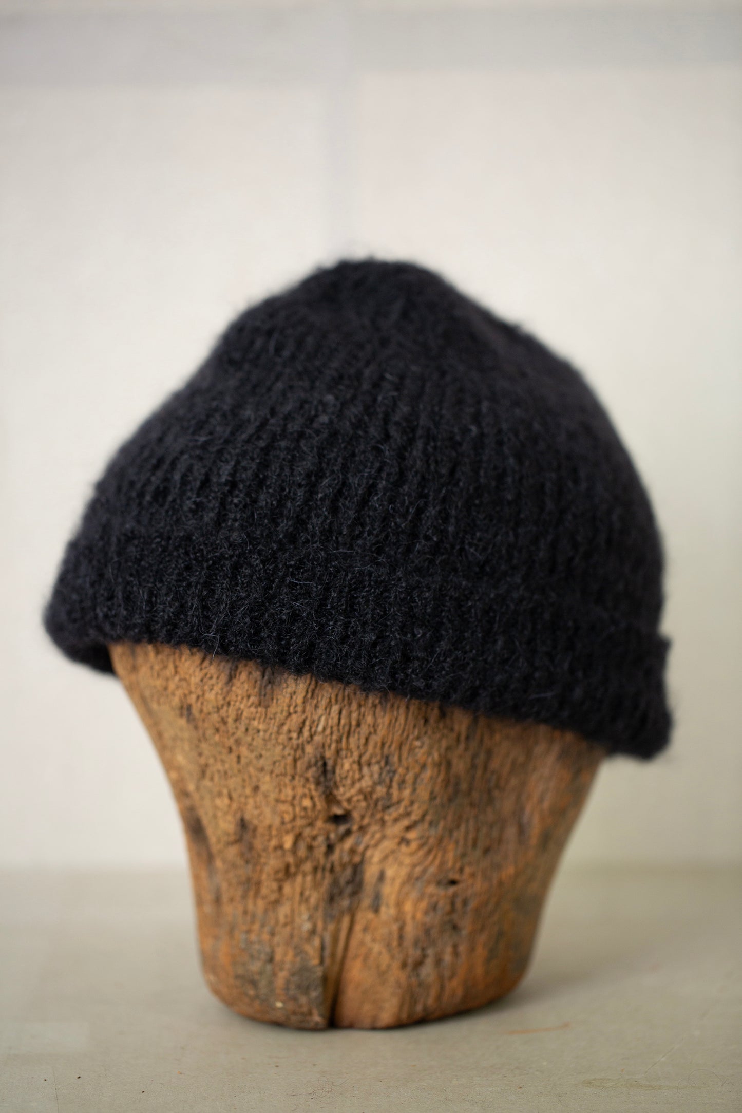 BEANIE#5 - GOAT MOHAIR BLACK