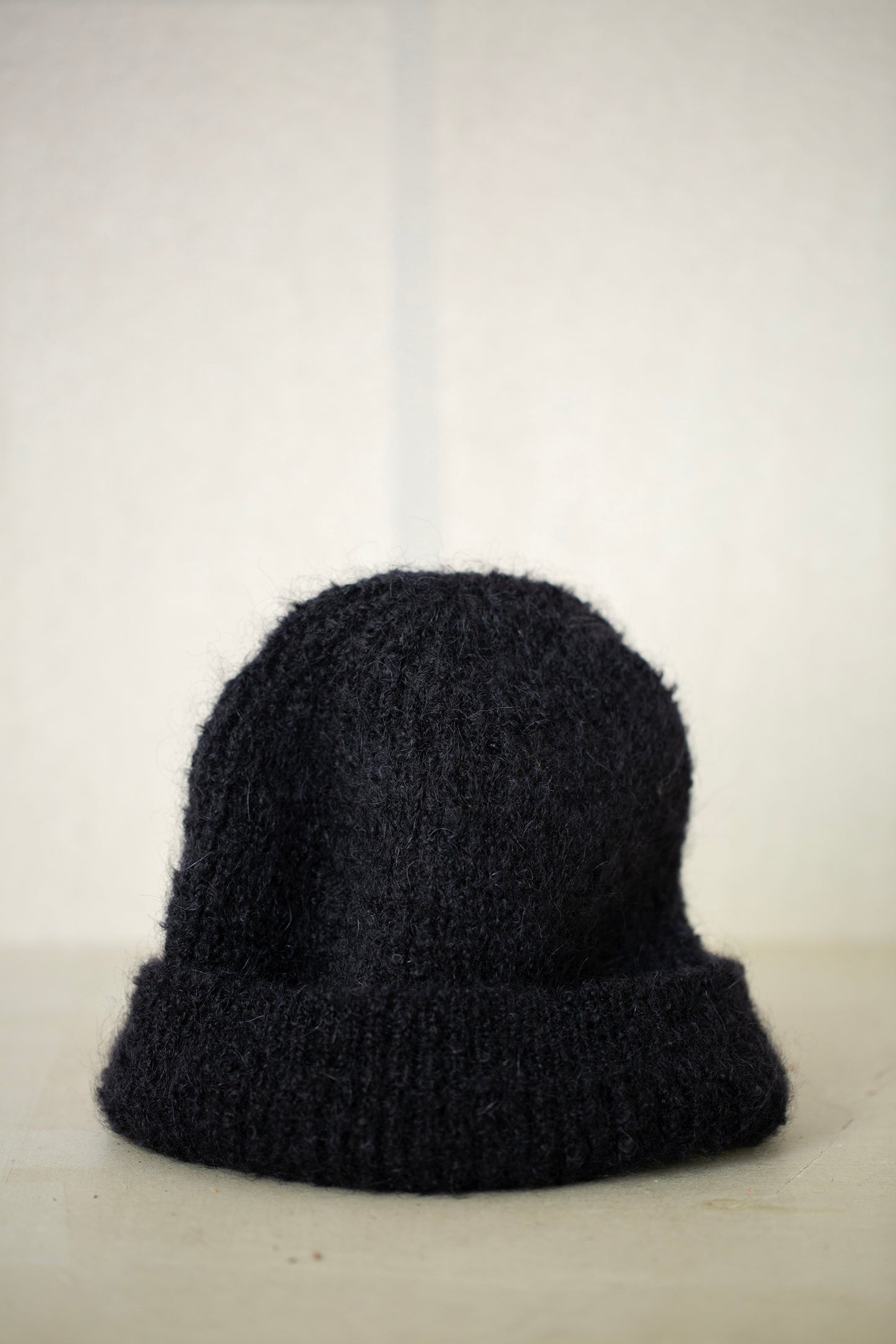 BEANIE#5 - GOAT MOHAIR BLACK