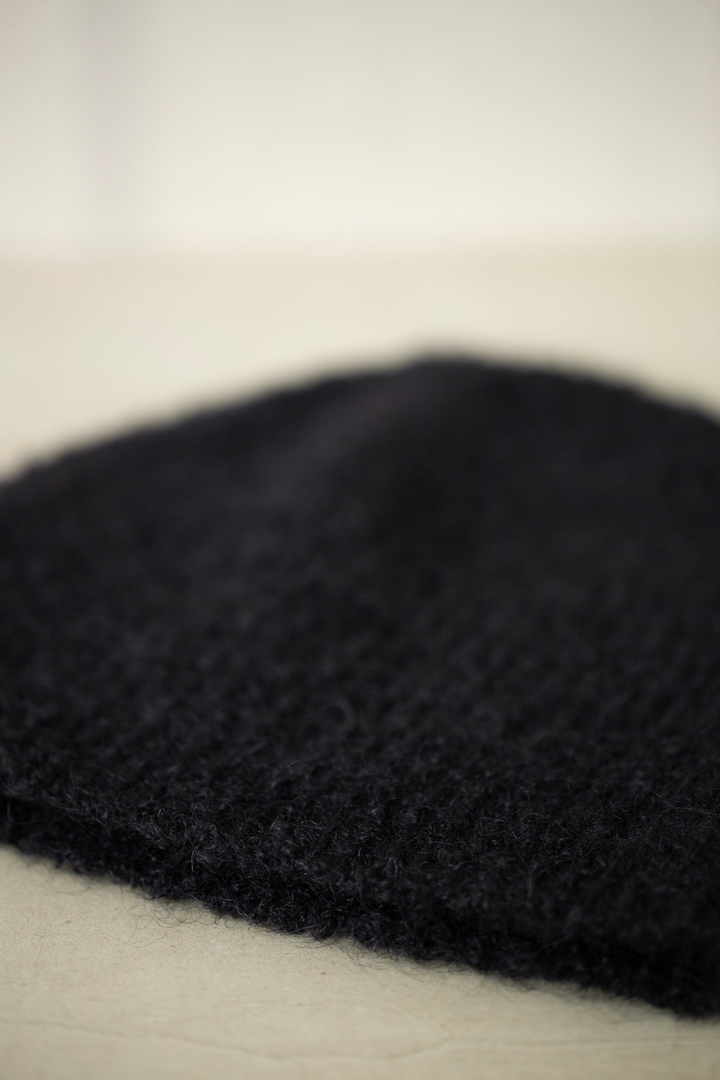 BEANIE#5 - GOAT MOHAIR BLACK