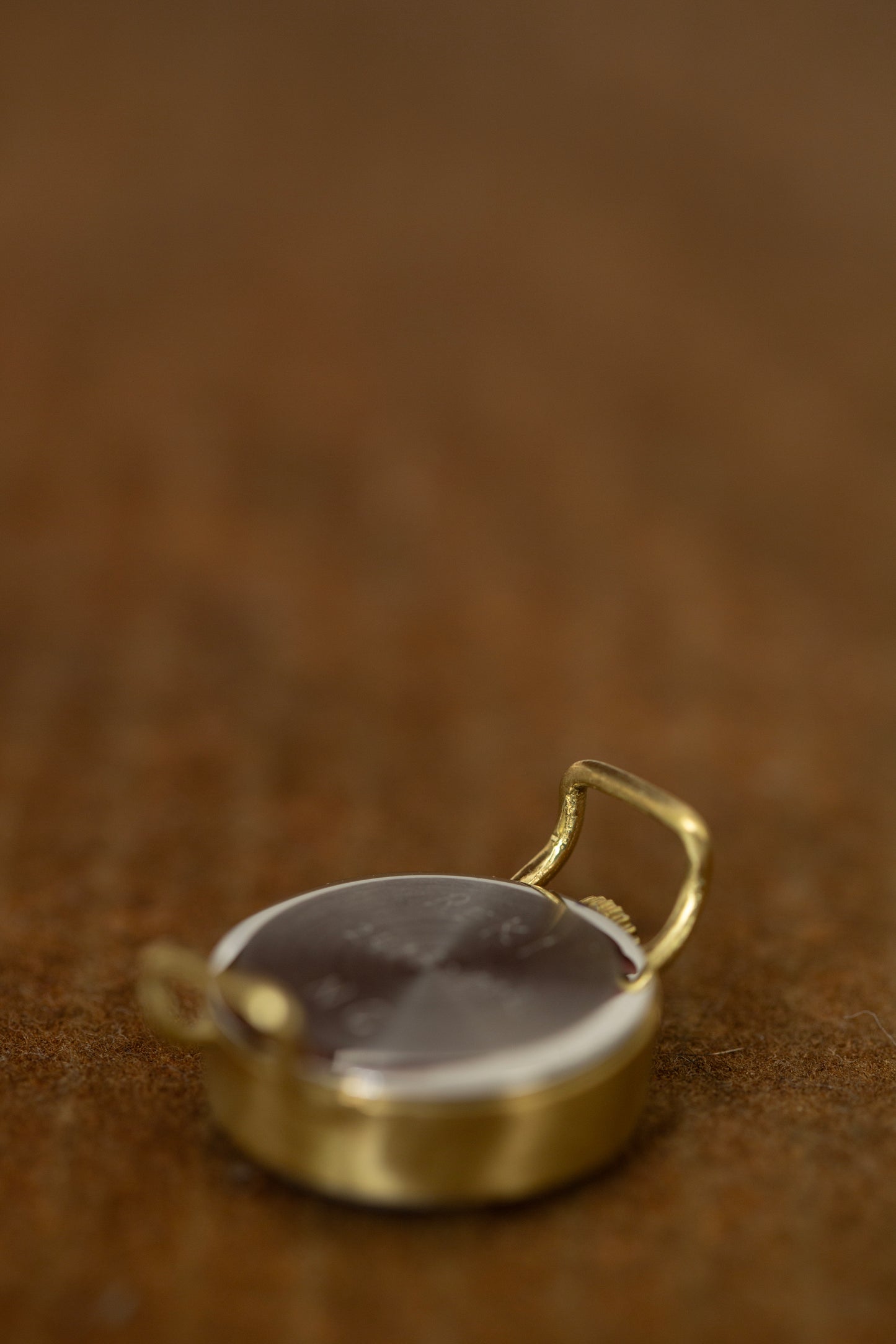 Small double wrist wrap brass watch