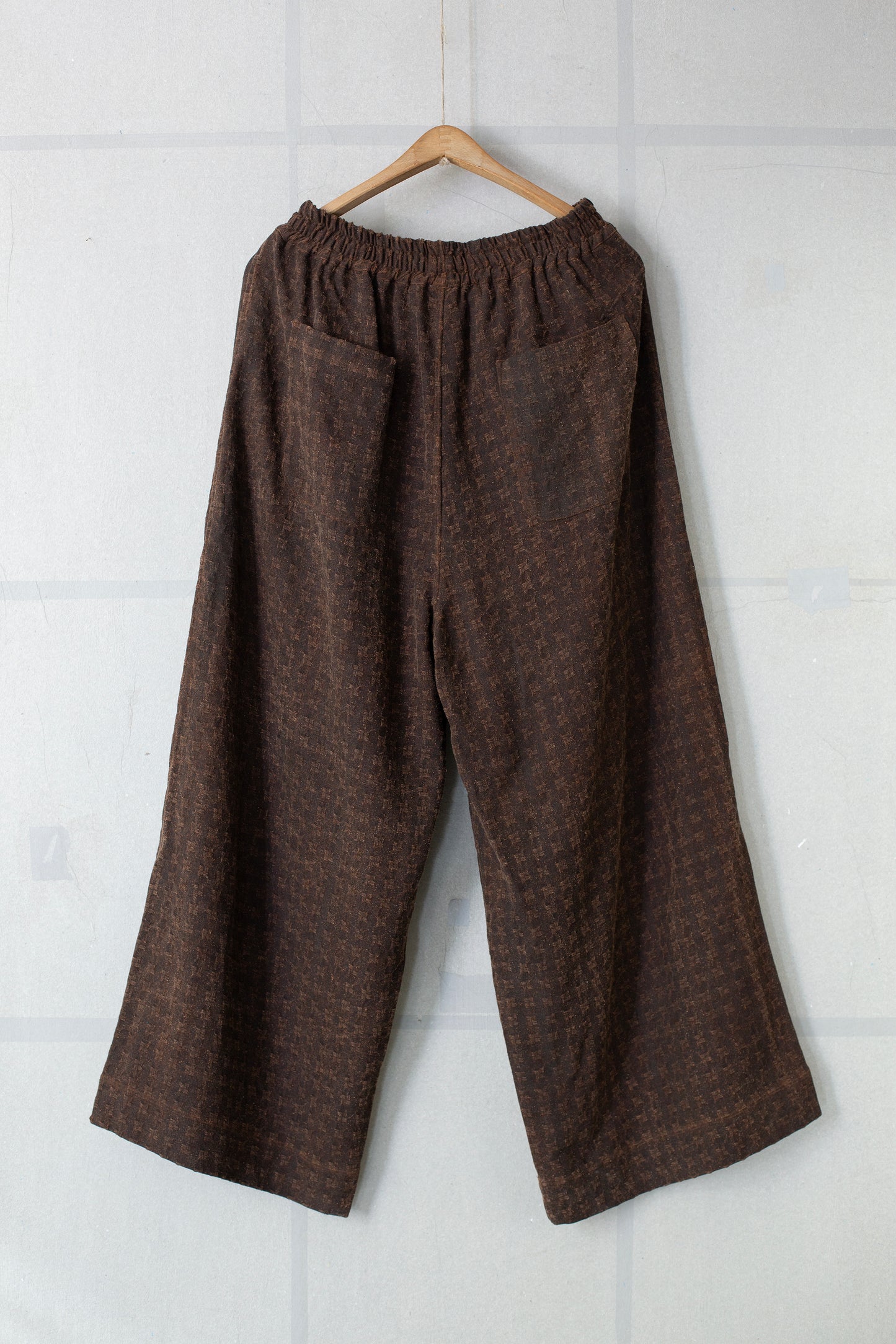 dk brown doro dyed silk cotton wide easy pants