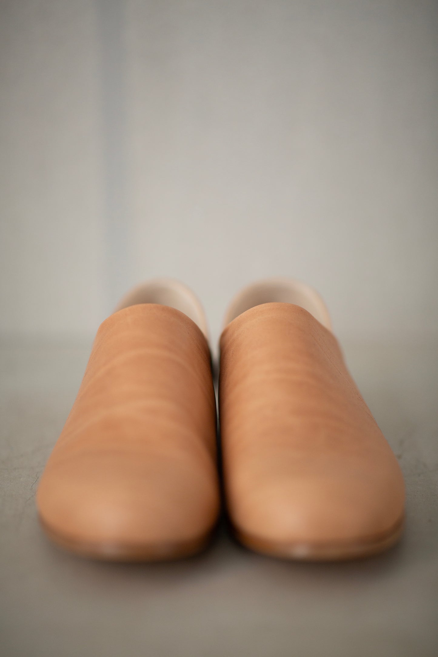 handmade cowhide babouche natural