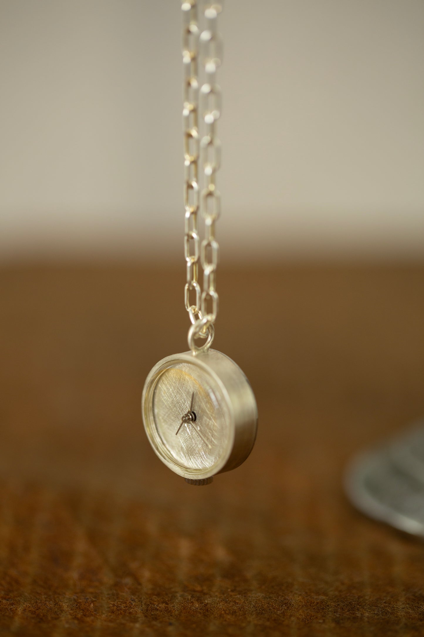 Small necklace silver watch