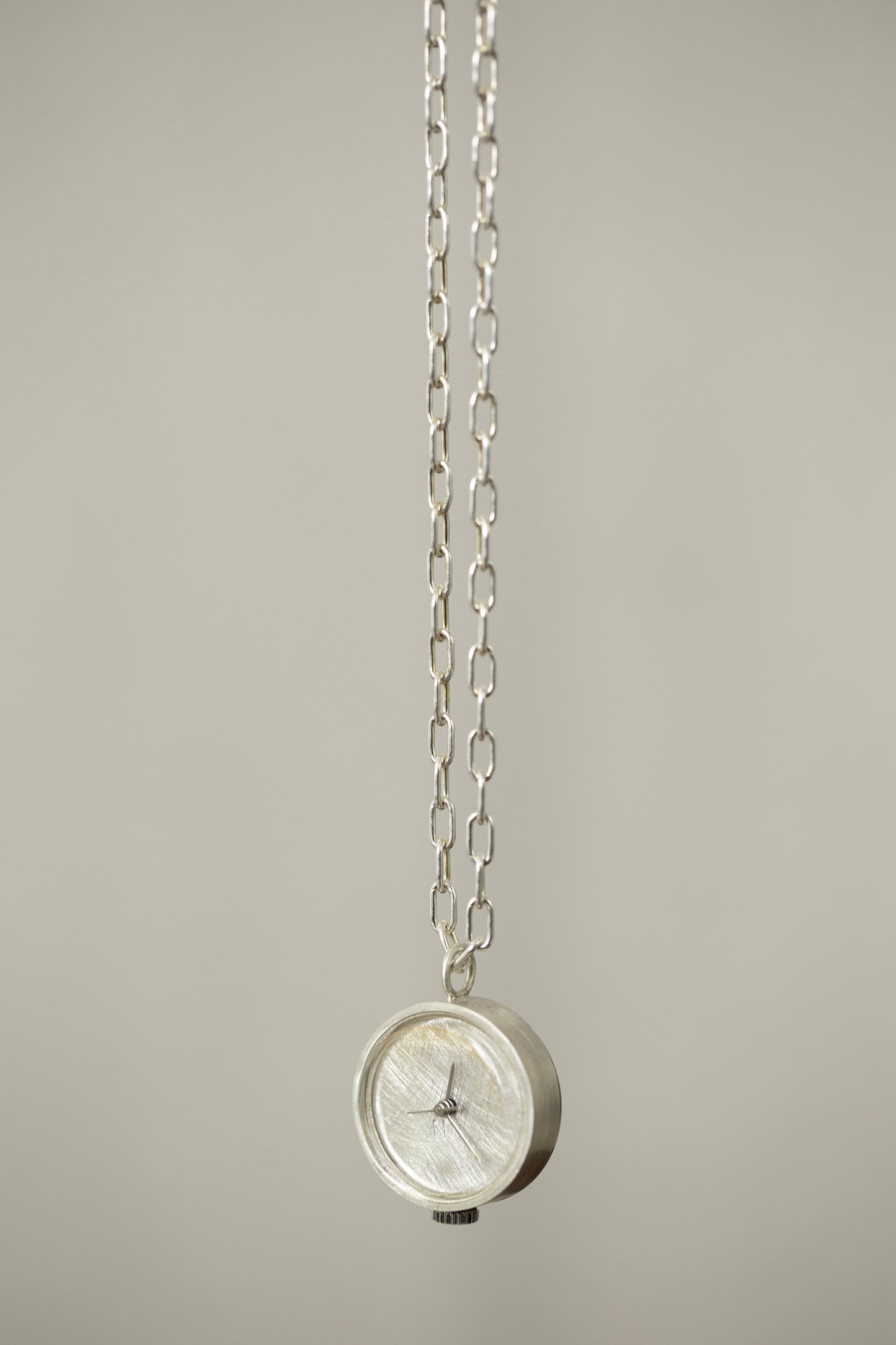 Small necklace silver watch