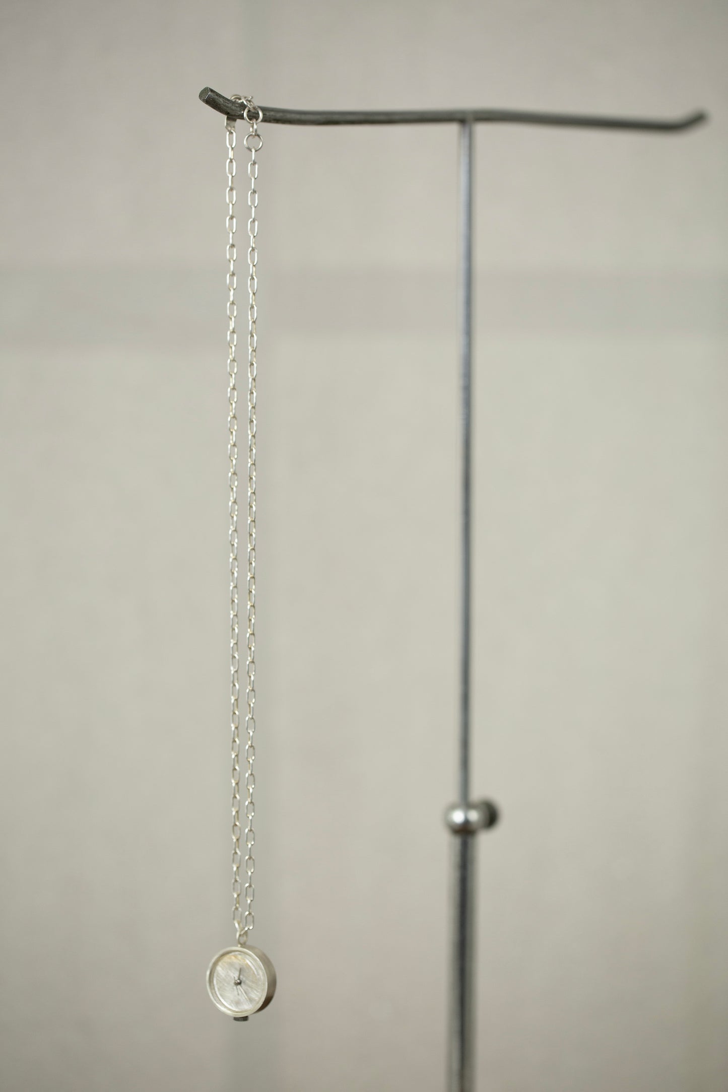 Small necklace silver watch
