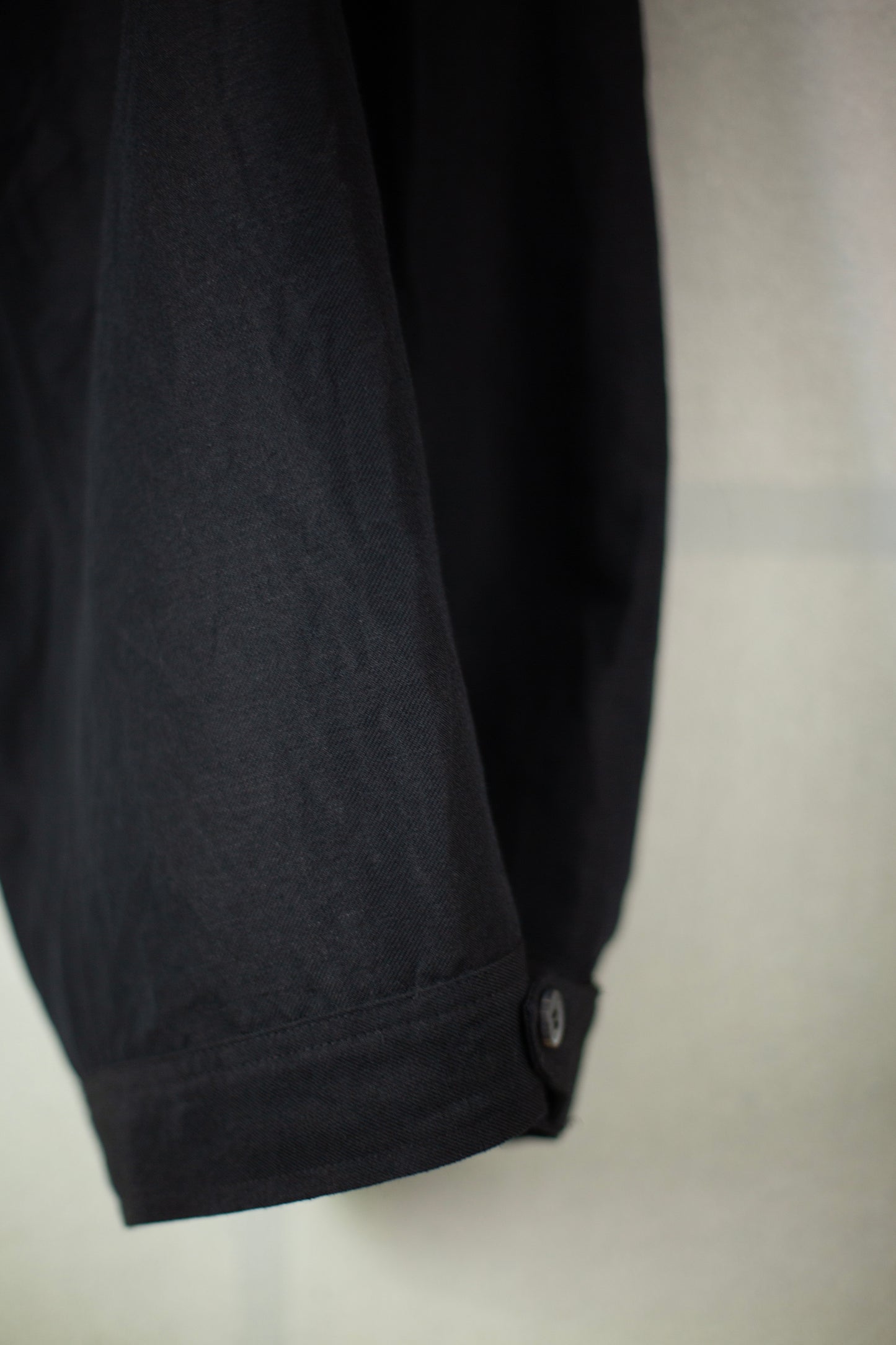TROUSERS#87 - LINEN WOOL TWILL PITCH BLACK