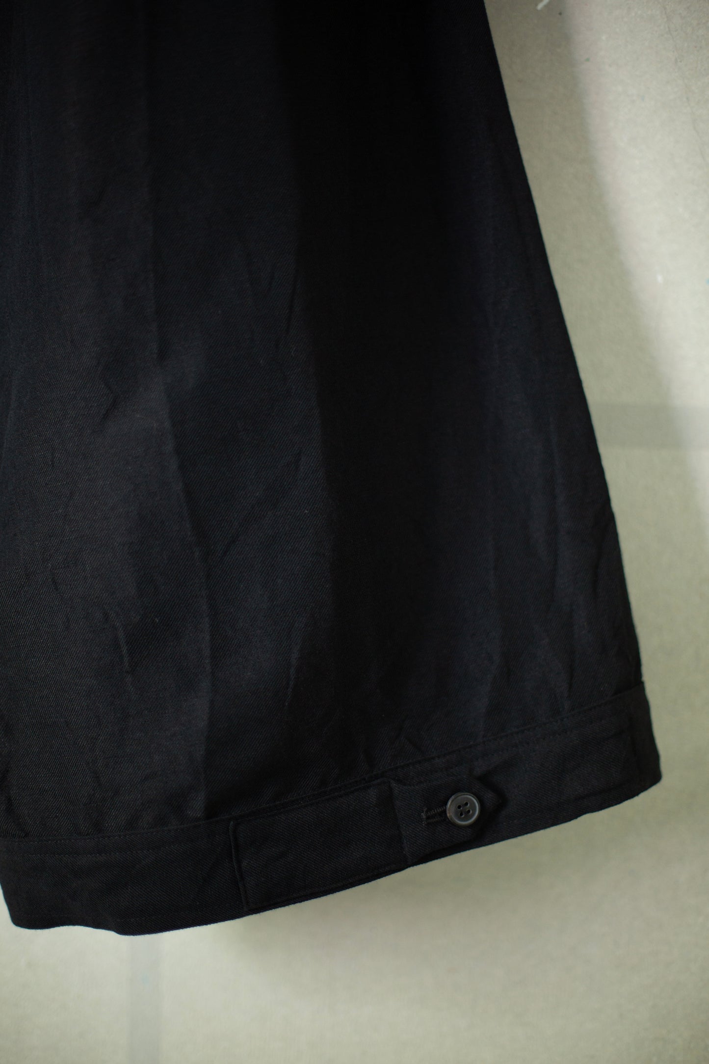 TROUSERS#87 - LINEN WOOL TWILL PITCH BLACK
