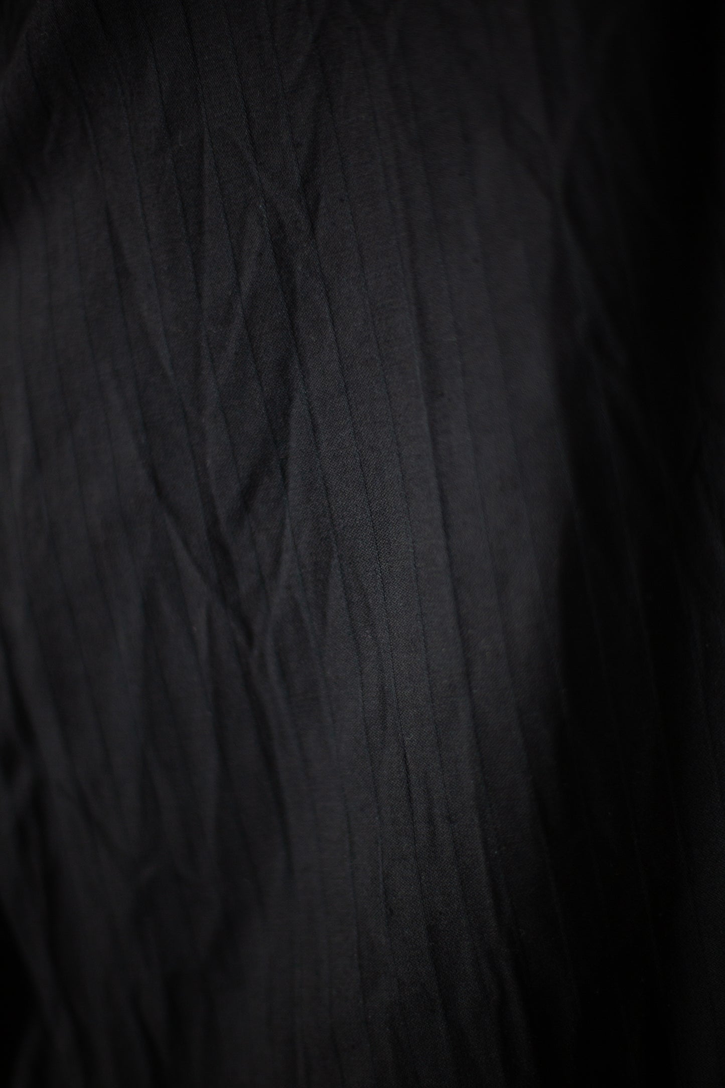 TROUSERS#72 - WRINKLE COTTON BLACK STRIPED