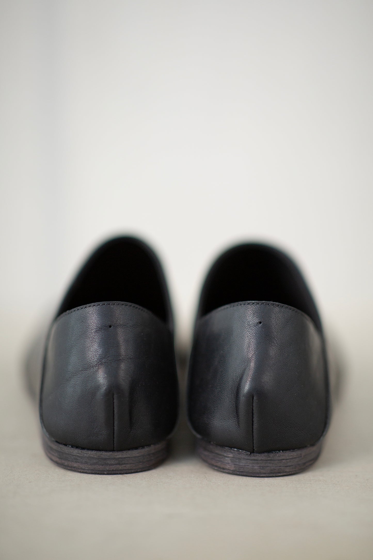 handmade cowhide babouche black