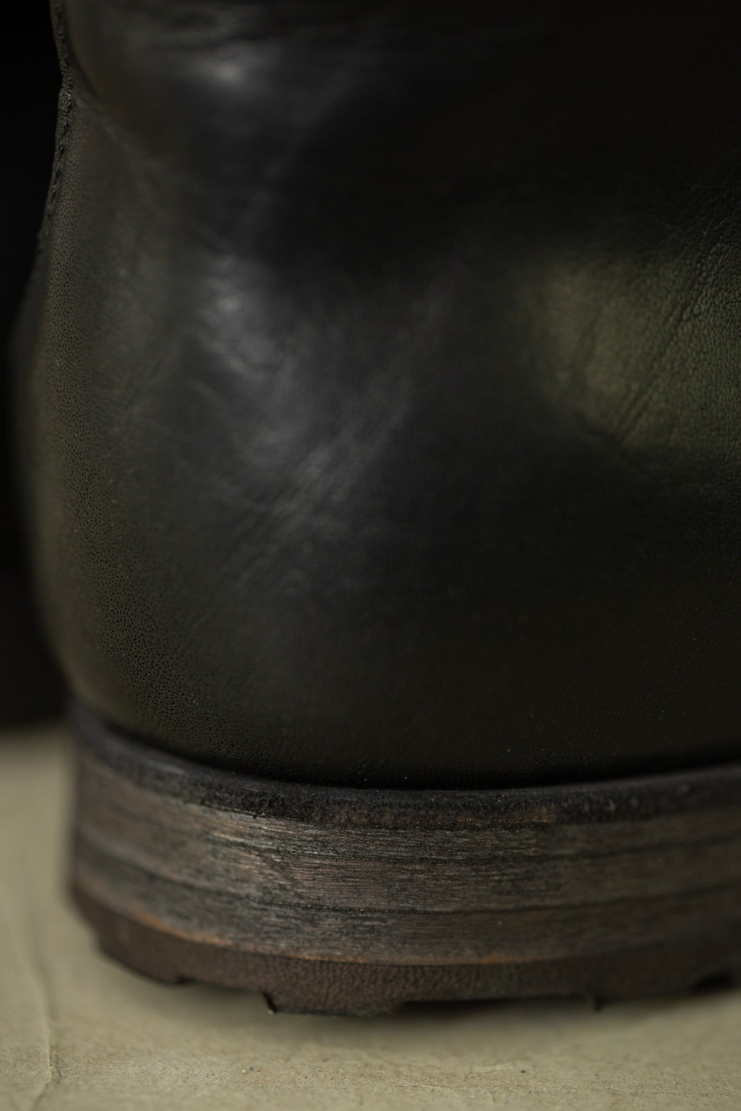 Handmade Oil Cow Leather Hightop Sneakers