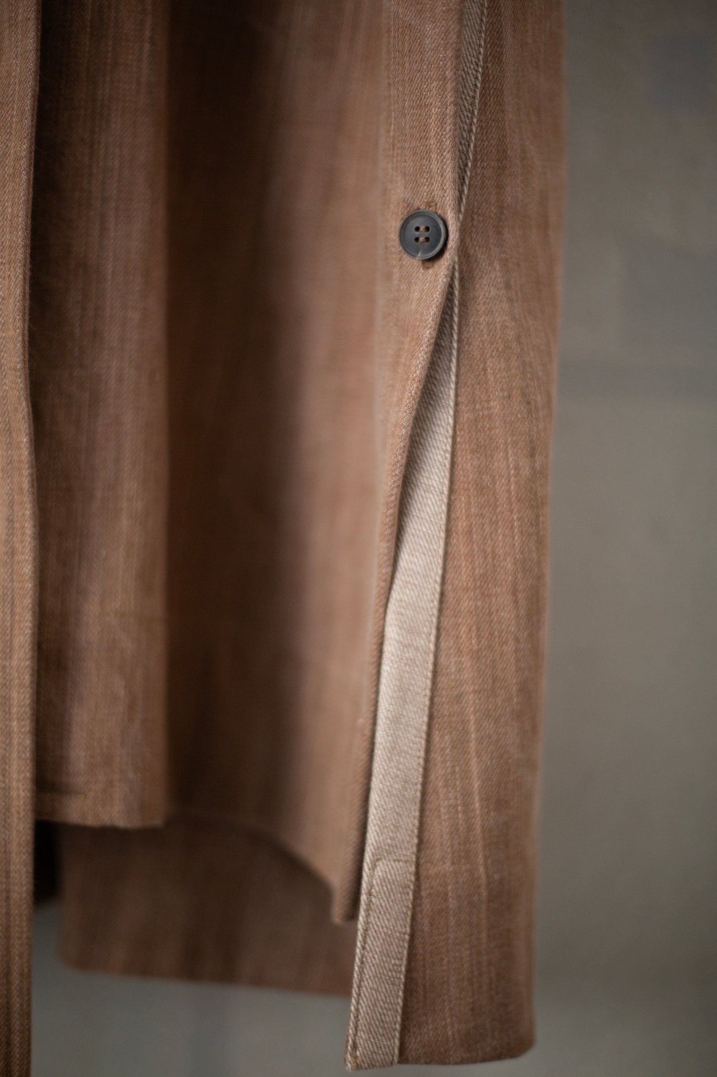 SLEEVELESS COAT#3 - COTTON DENIM KAKISHIBU
