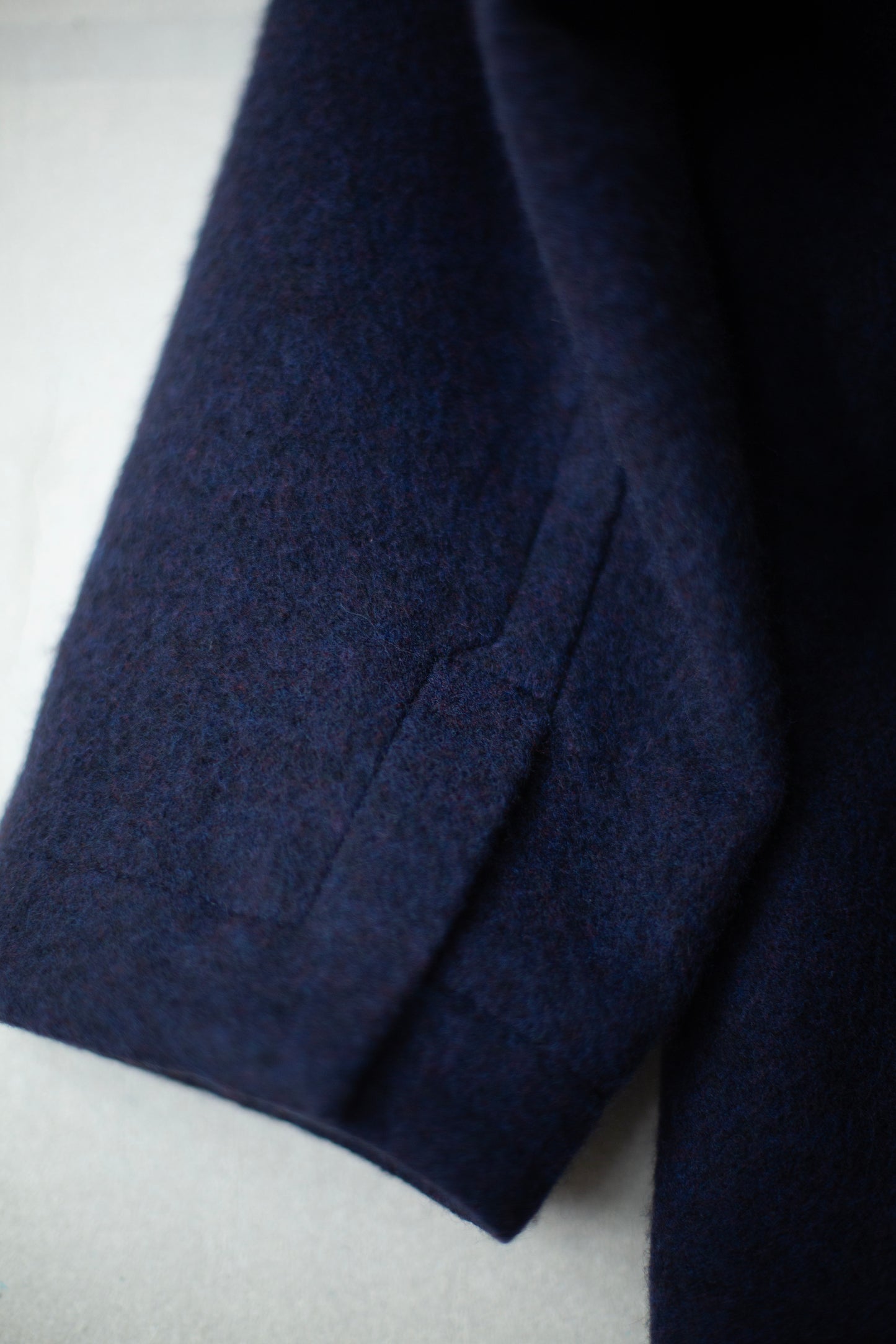 COAT#33 - BRUSHED ALPACA WOOL MIDNIGHT