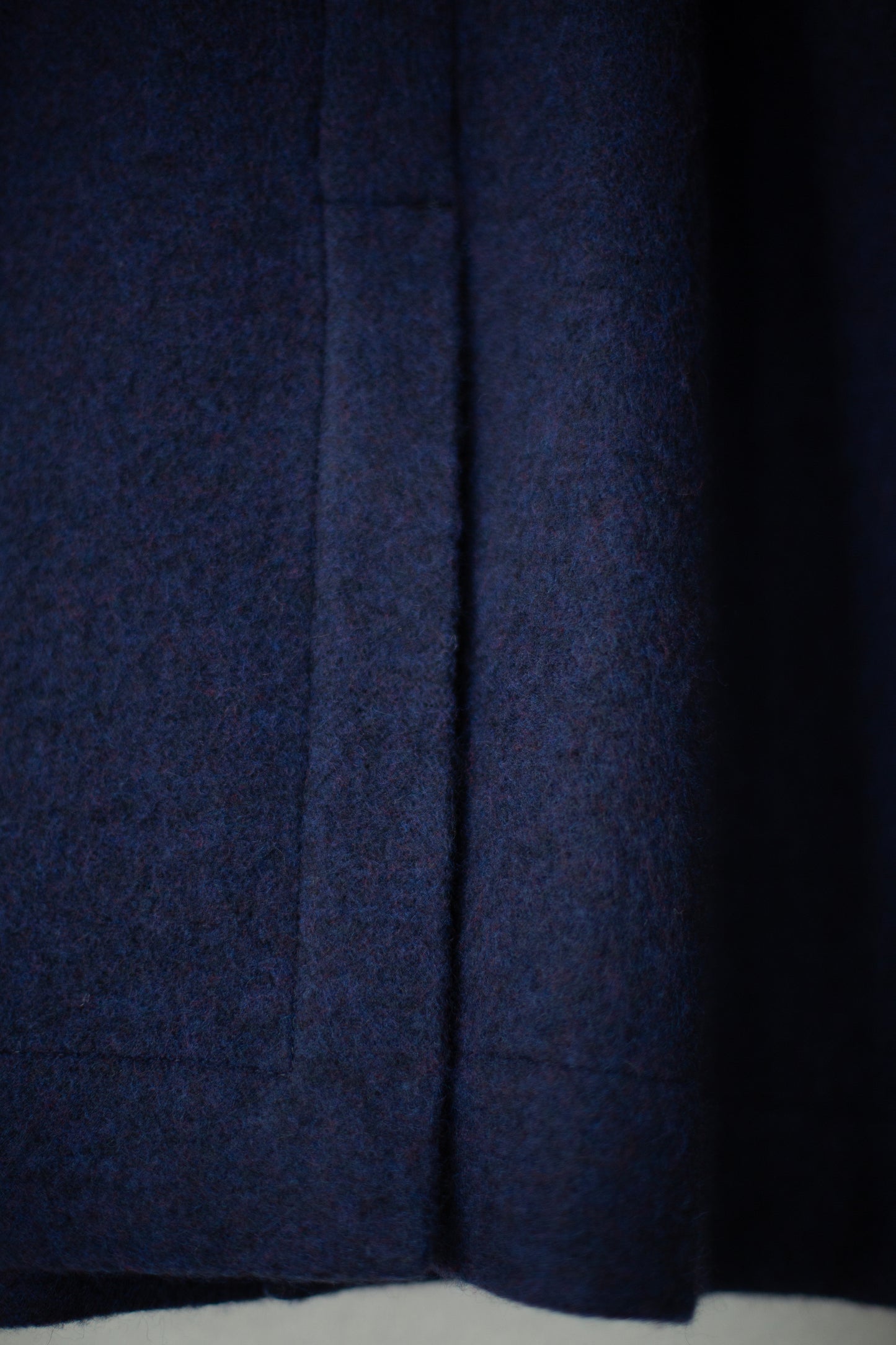COAT#33 - BRUSHED ALPACA WOOL MIDNIGHT