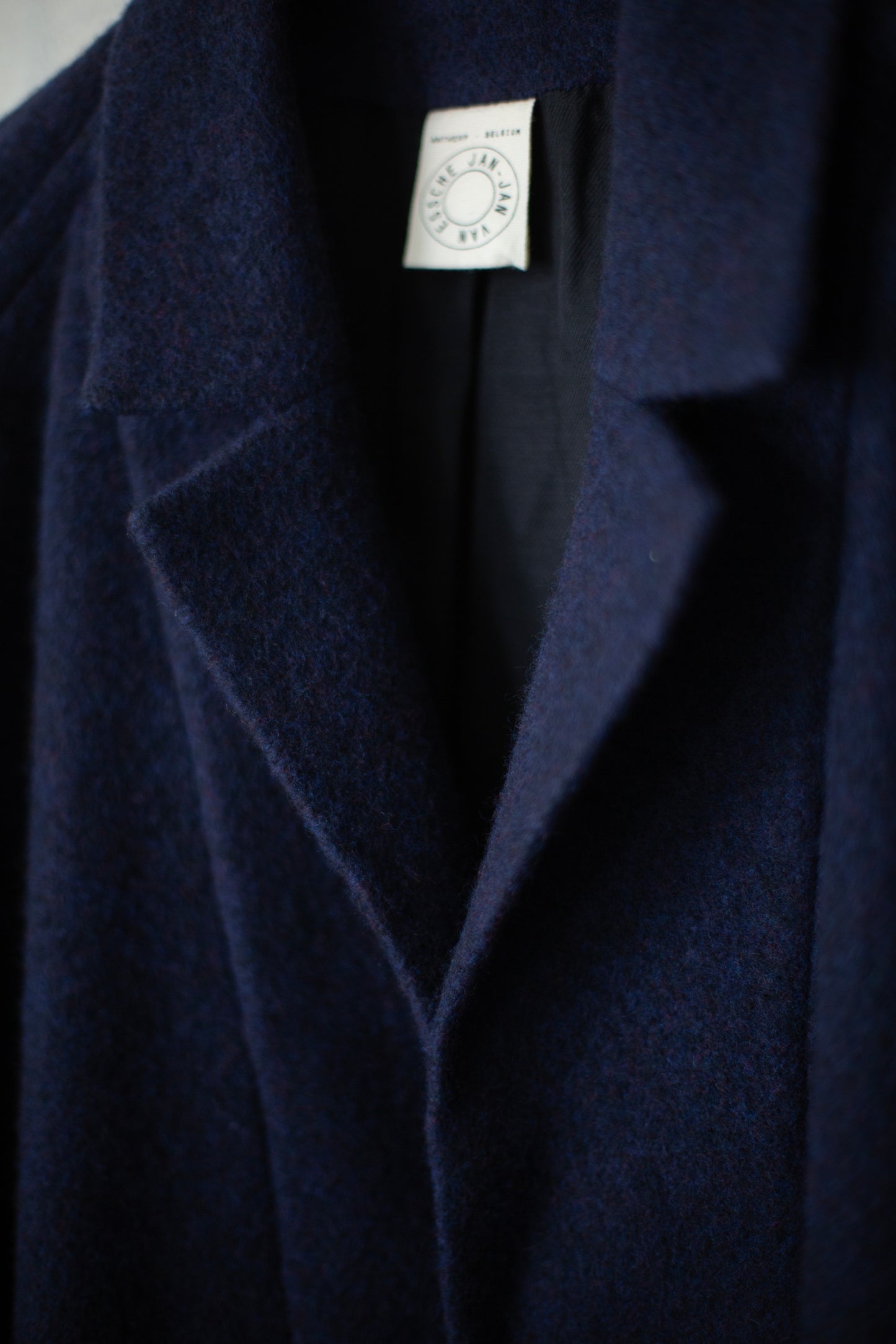 COAT#33 - BRUSHED ALPACA WOOL MIDNIGHT