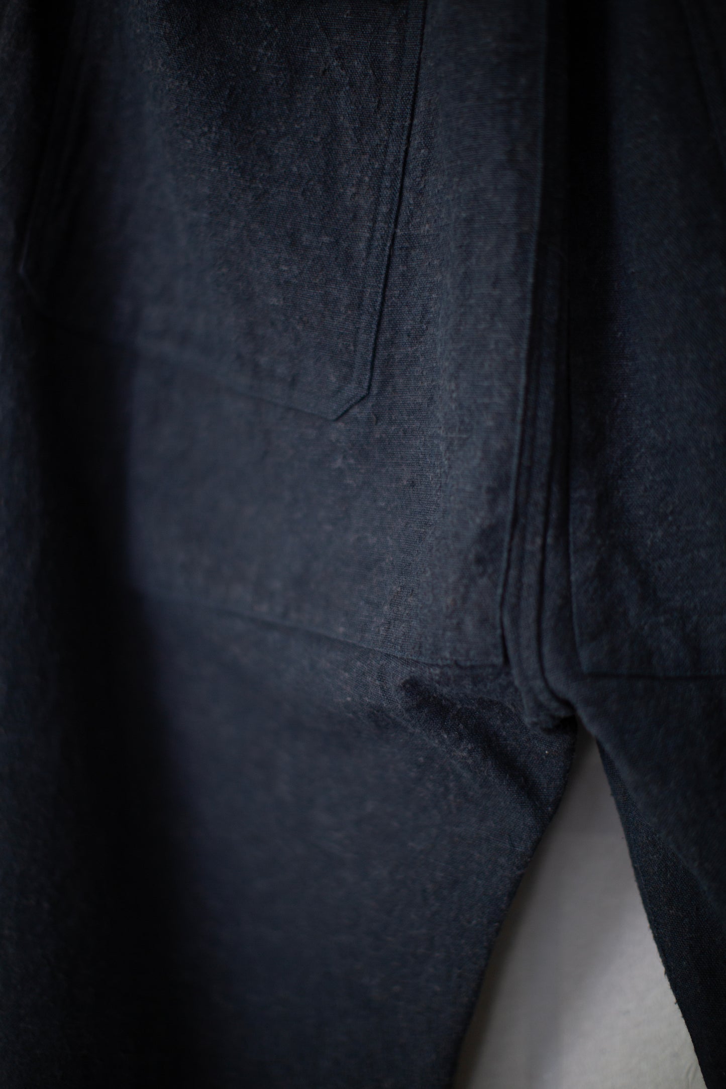 Charcoal navy straight-leg pants