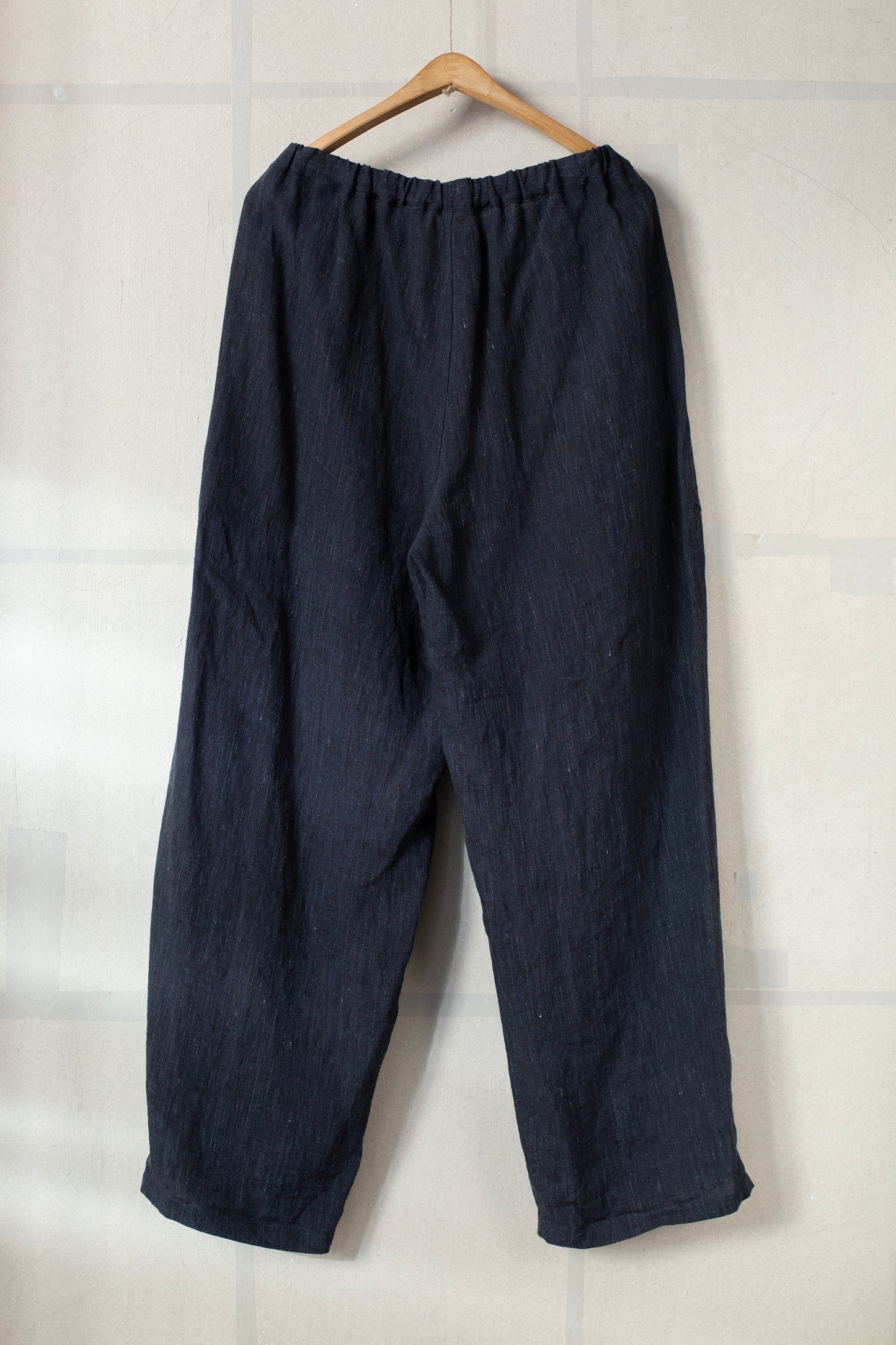 navy blue linen pants