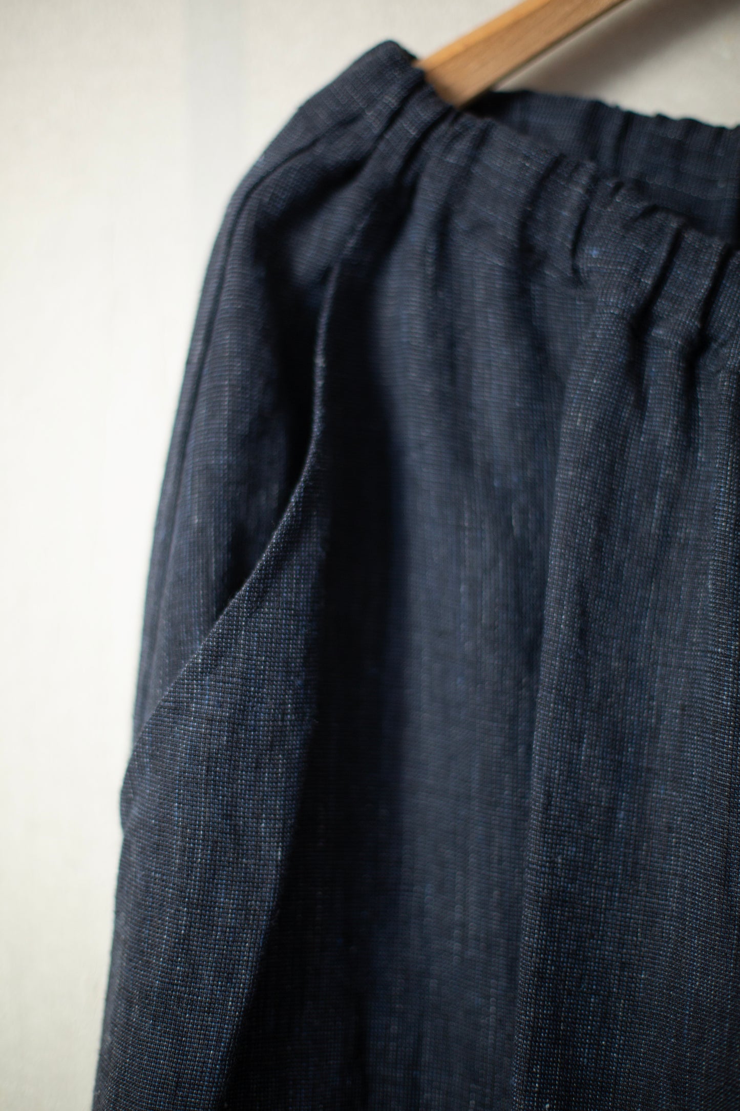 navy blue linen pants