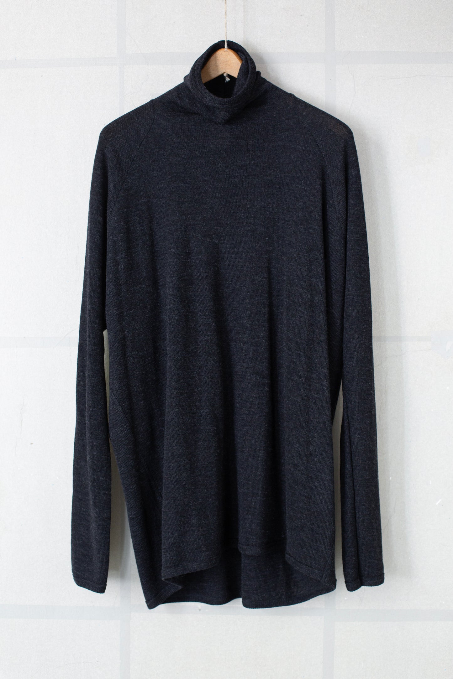 TEE#65 - WOOL 2/2 RIB ANTHRACITE