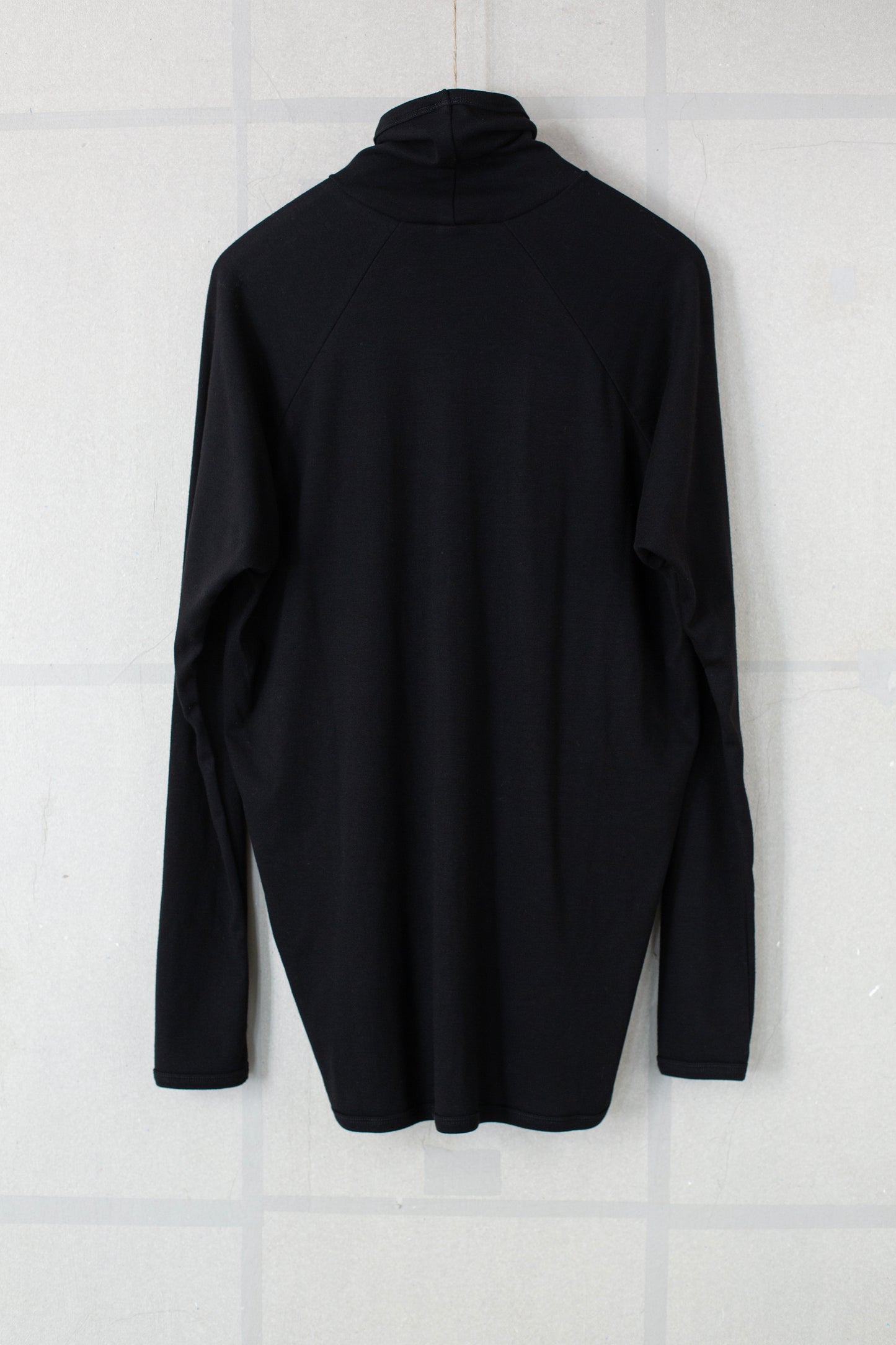 TEE#65 - COTTON/CASHMERE 1/1 RIB BLACK