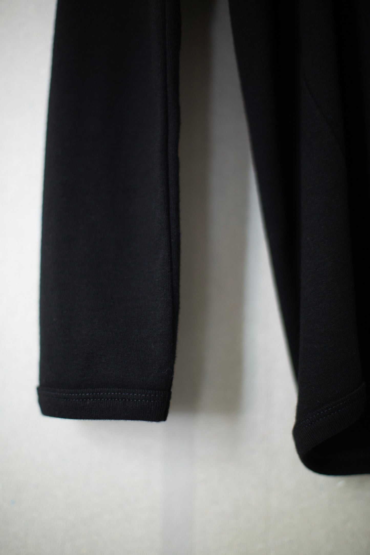 TEE#65 - COTTON/CASHMERE 1/1 RIB BLACK