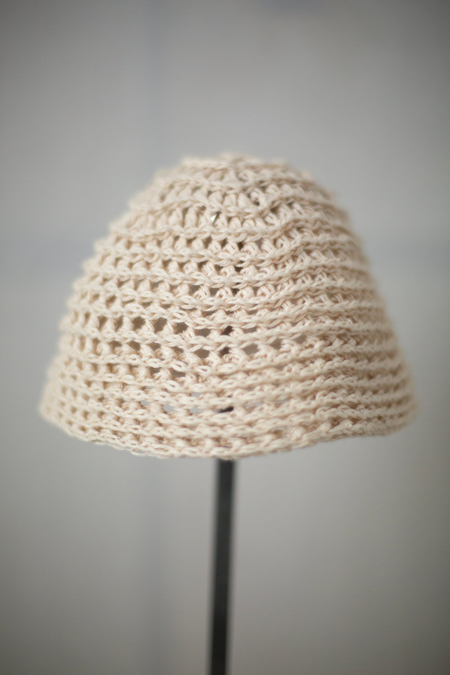 BEANIE#11 - LINEN COTTON YARN OFF-WHITE