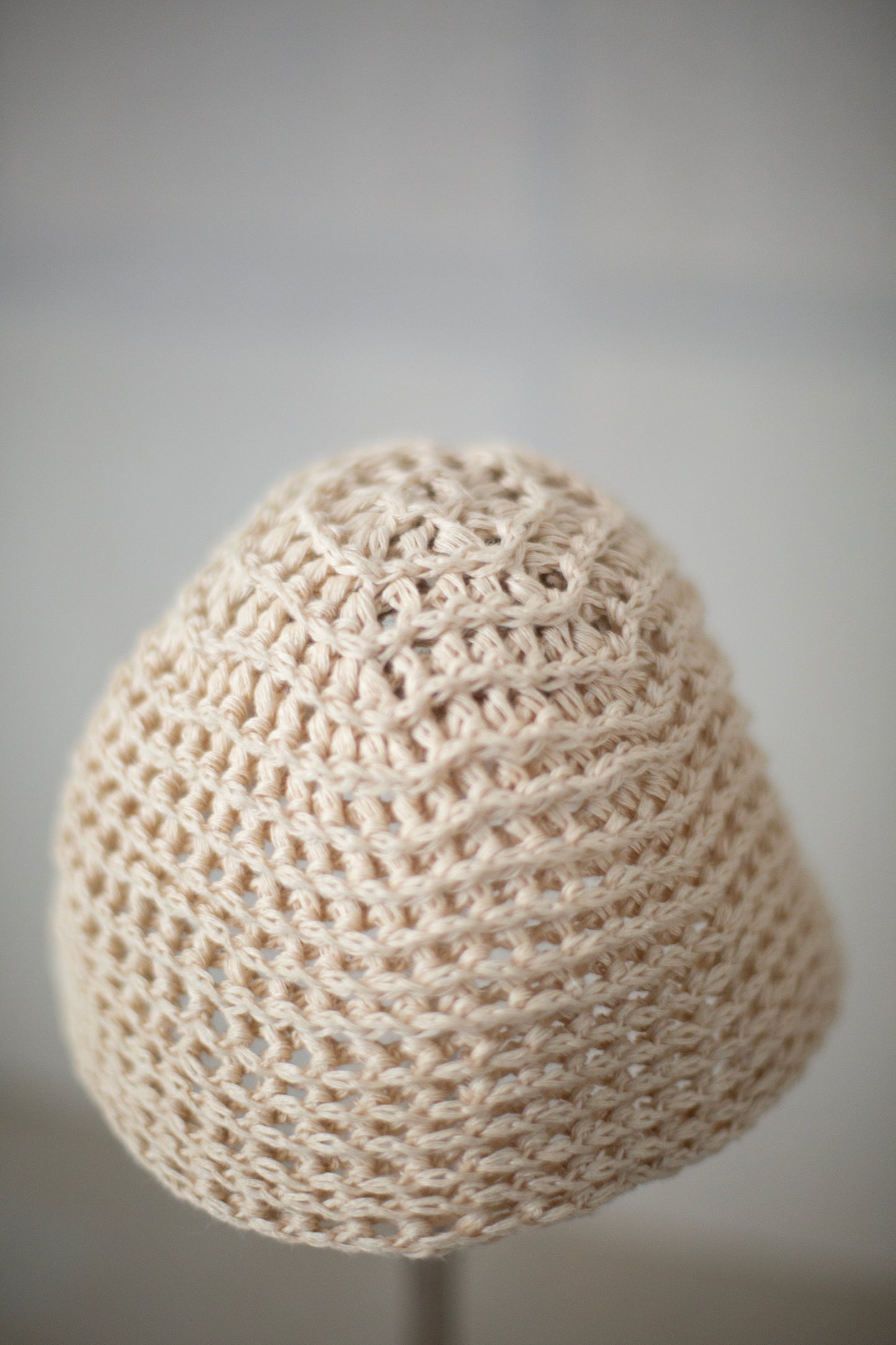 BEANIE#11 - LINEN COTTON YARN OFF-WHITE