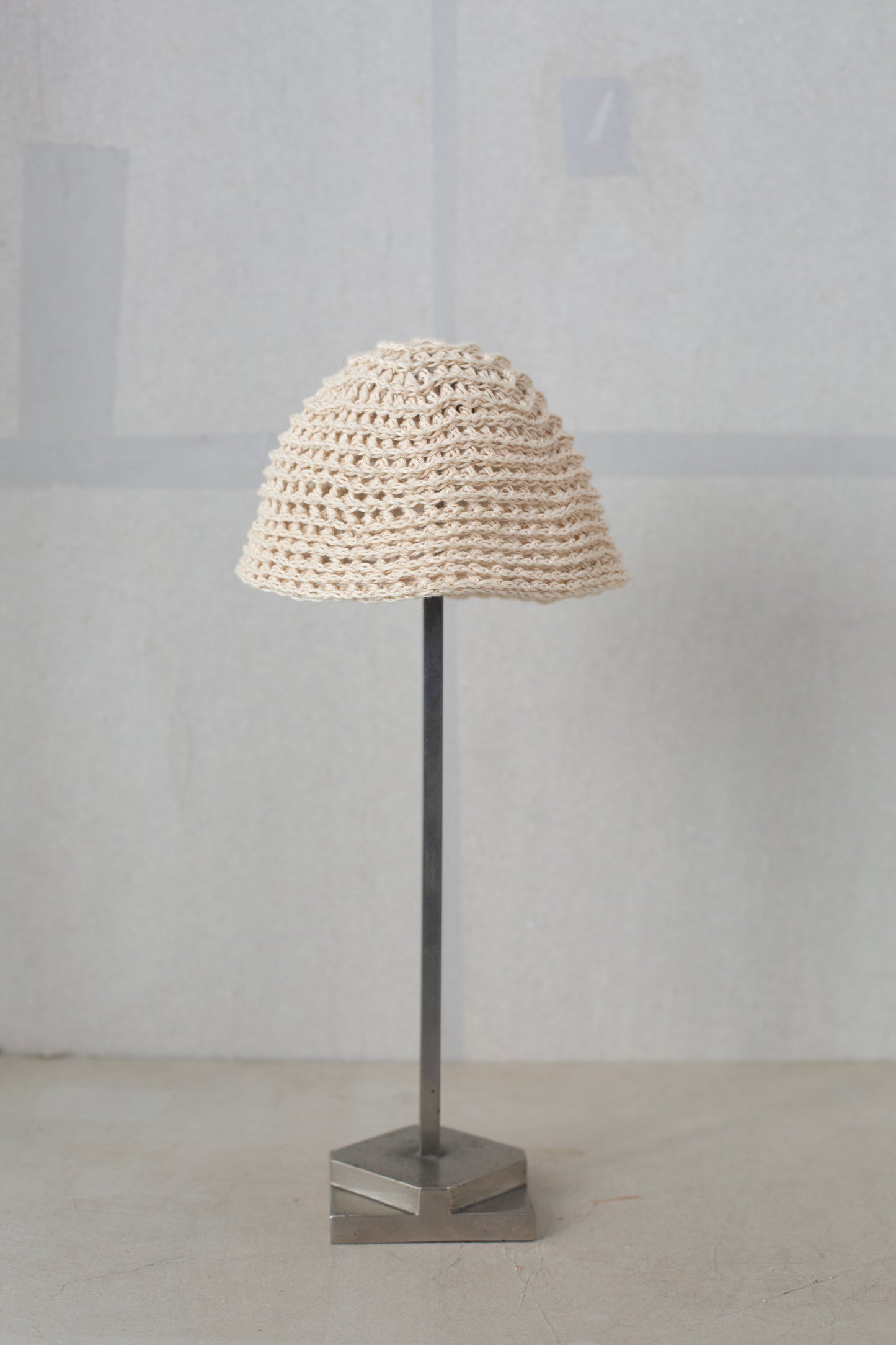 BEANIE#11 - LINEN COTTON YARN OFF-WHITE