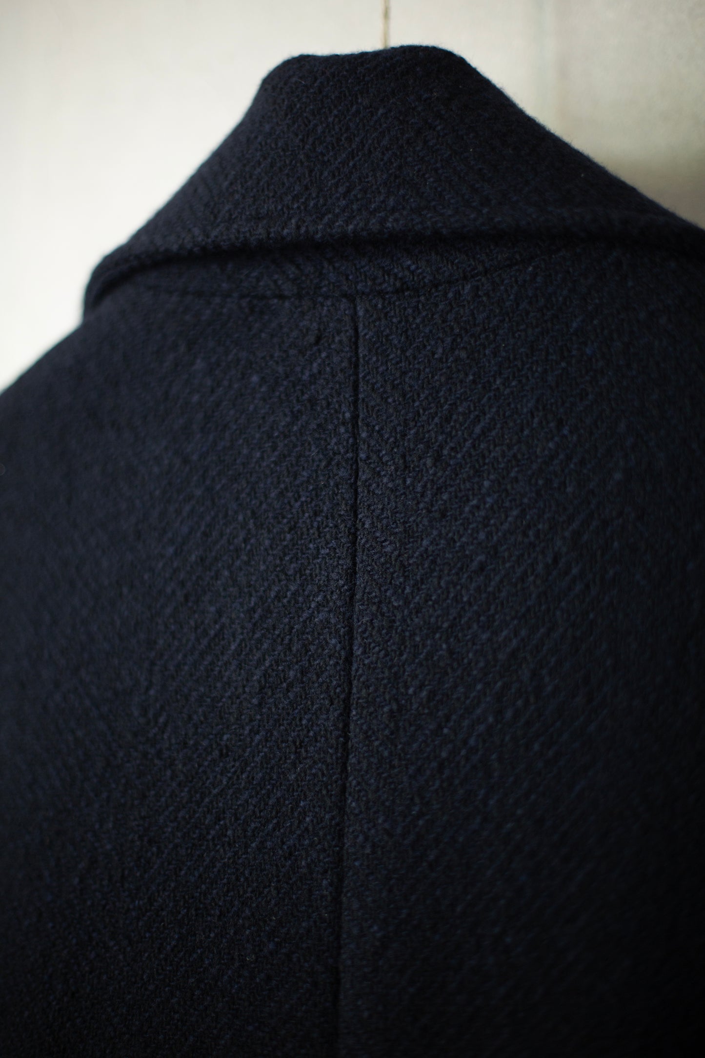 THE GROUNDSMAN COAT IN INK CASHMERE HERRINGBONE