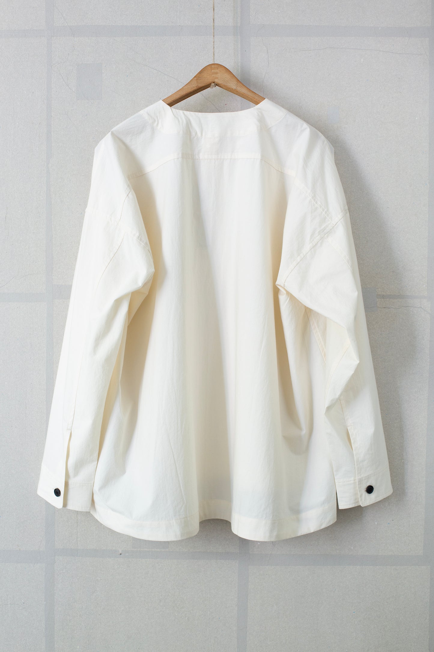 kinari silk mix powder cloth woven long sleeve tee