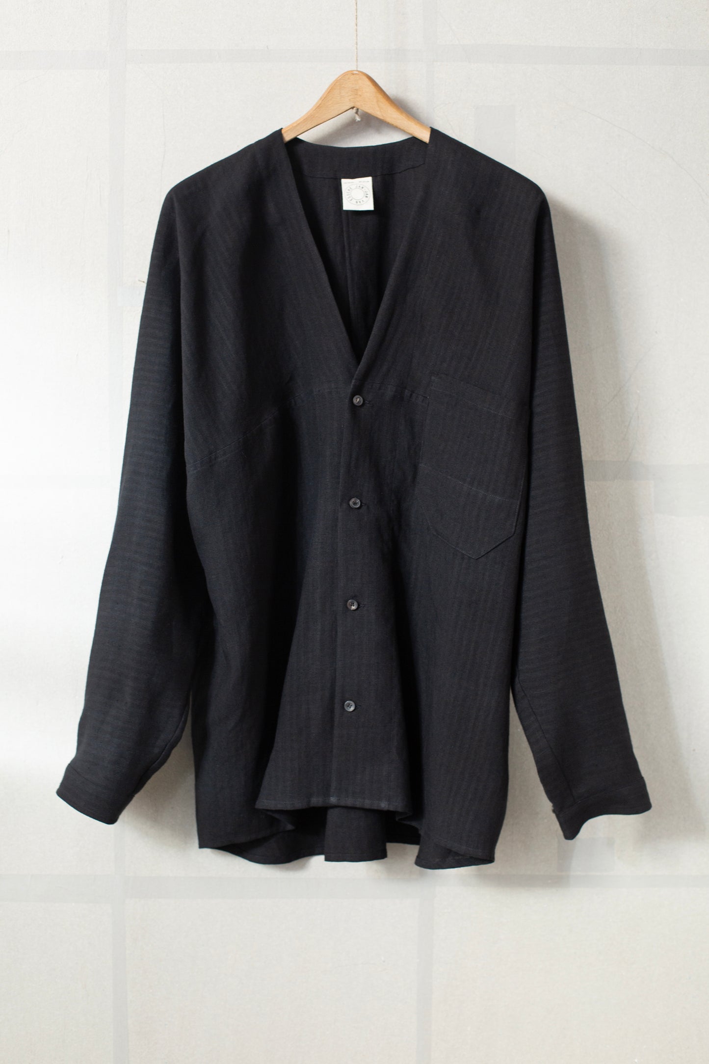 SHIRT#99 - LINEN SHIRTING BLACK