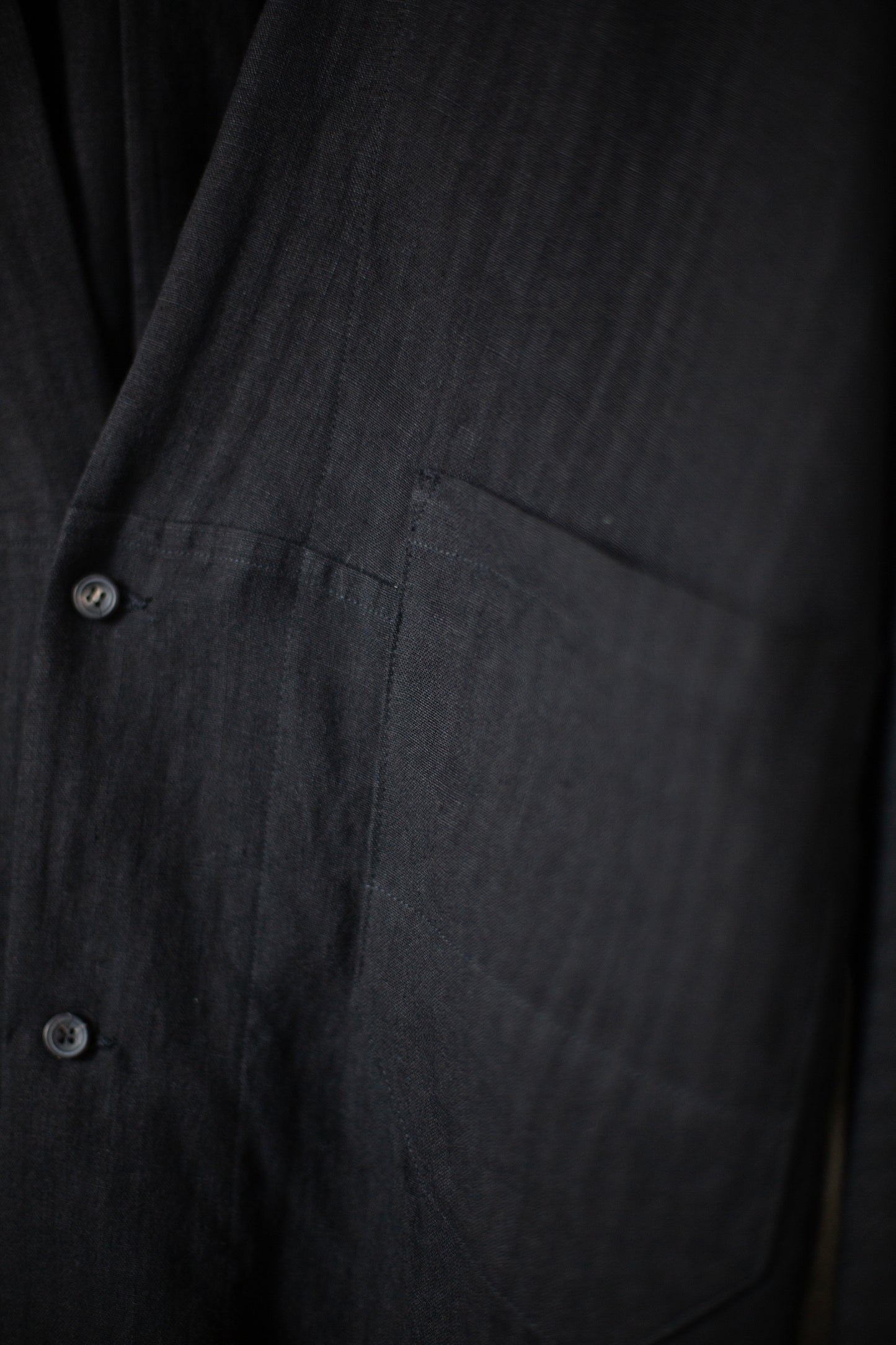 SHIRT#99 - LINEN SHIRTING BLACK