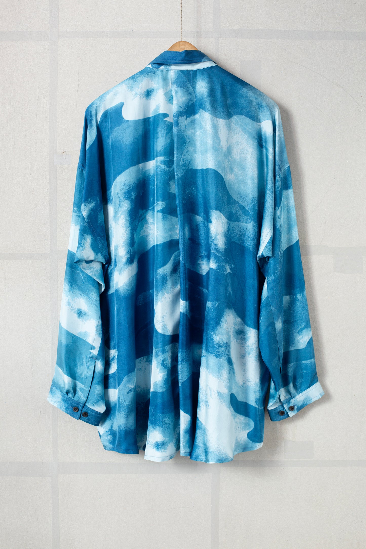 SHIRT#100 - SILK AIZOME CLOUDS
