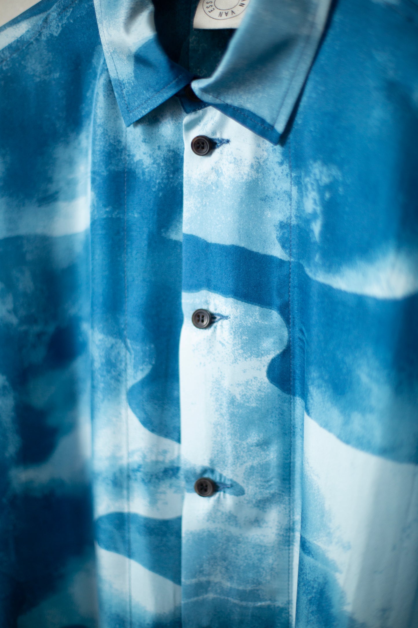 SHIRT#100 - SILK AIZOME CLOUDS