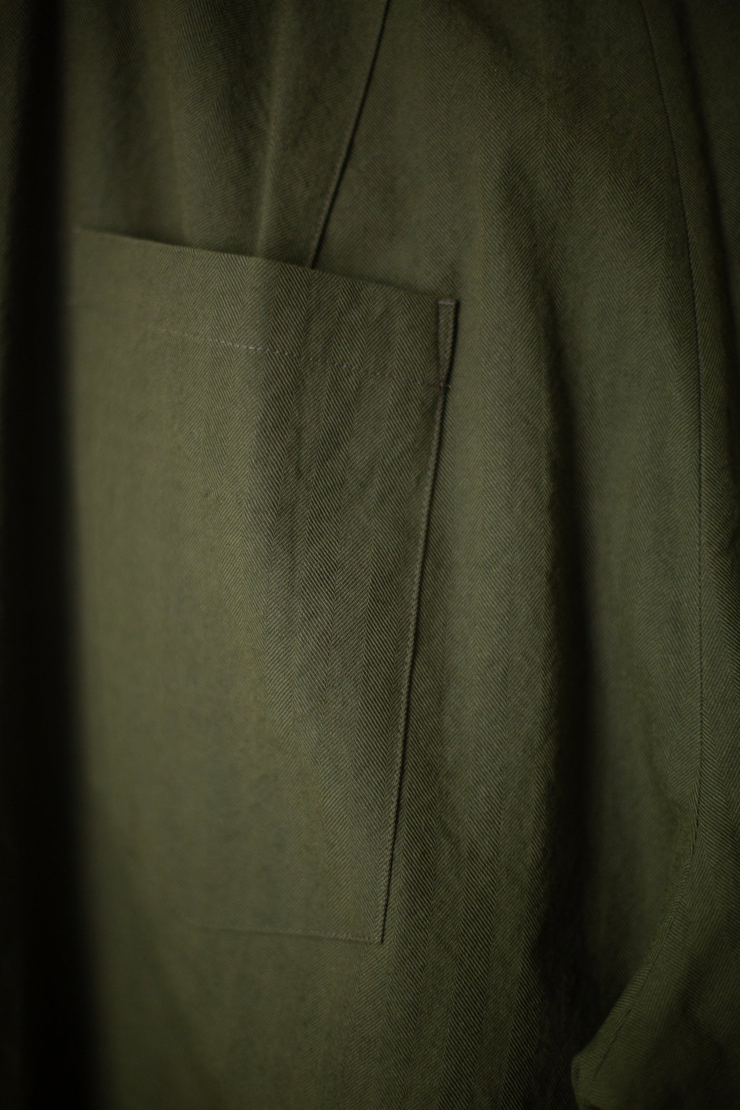 THE POTTER TROUSER IN HERRINGBONE SUITING HEATH