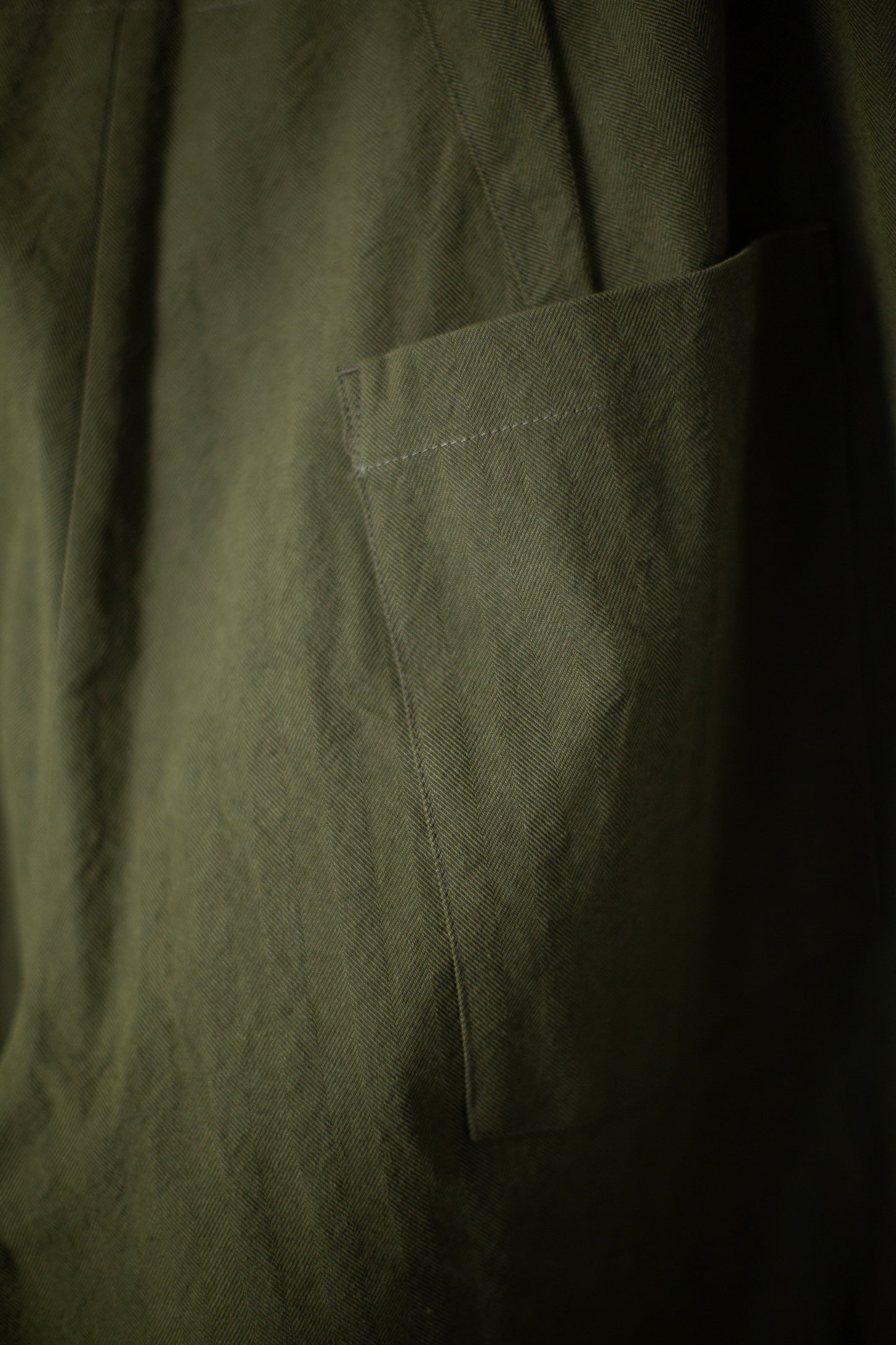 THE POTTER TROUSER IN HERRINGBONE SUITING HEATH