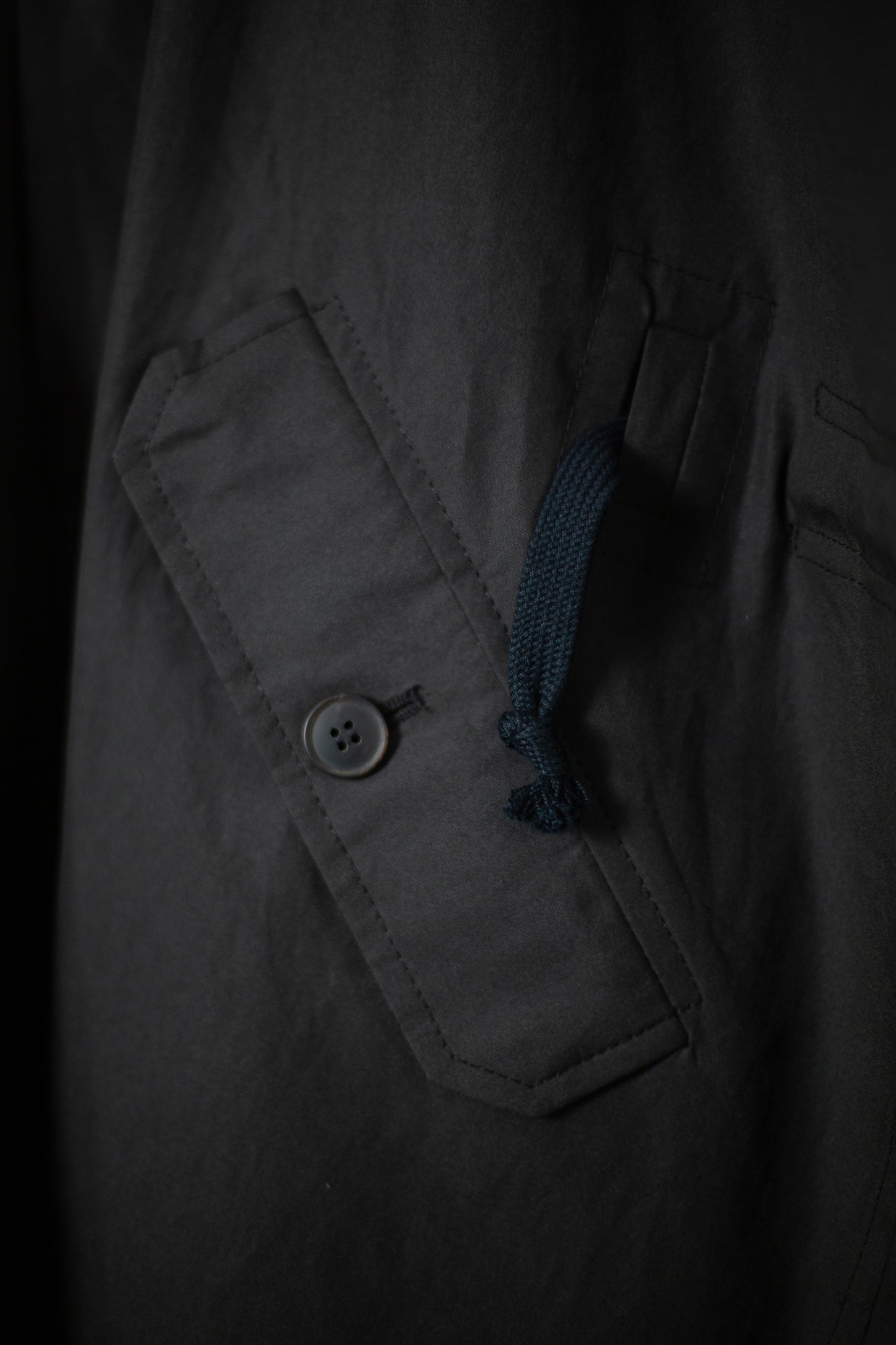 COAT#32 - COATED CLOTH TAR BLACK