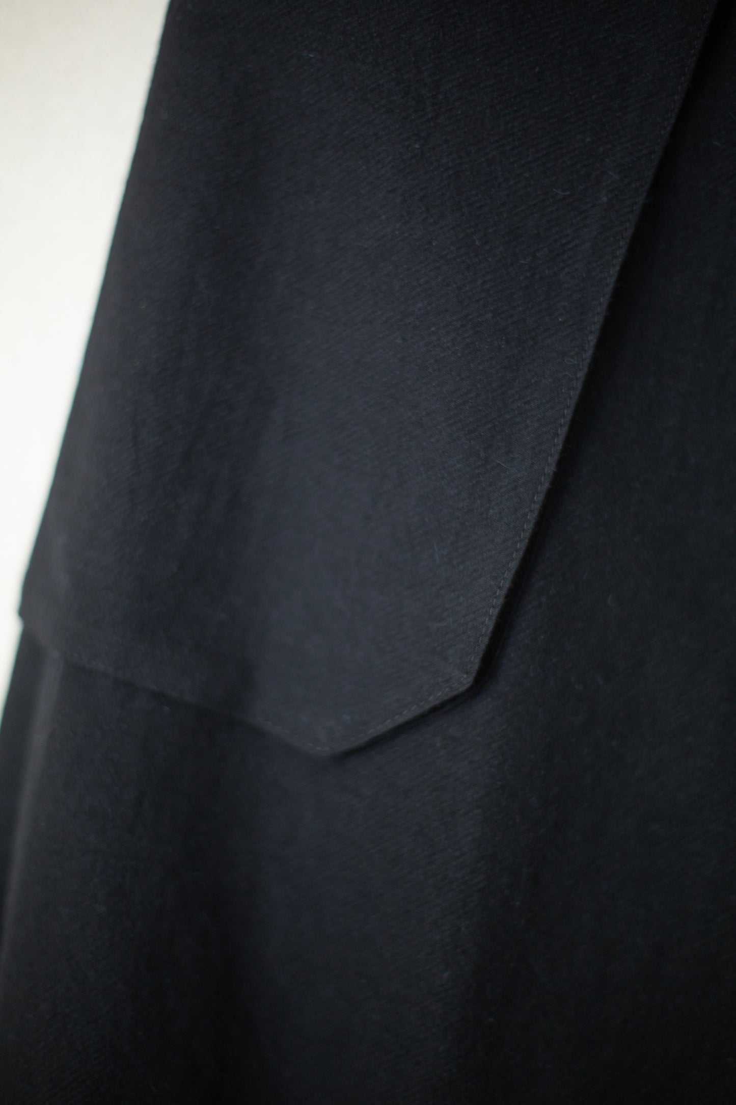 TROUSERS#82 - ALPACA WOOL COTTON TWILL BLACK